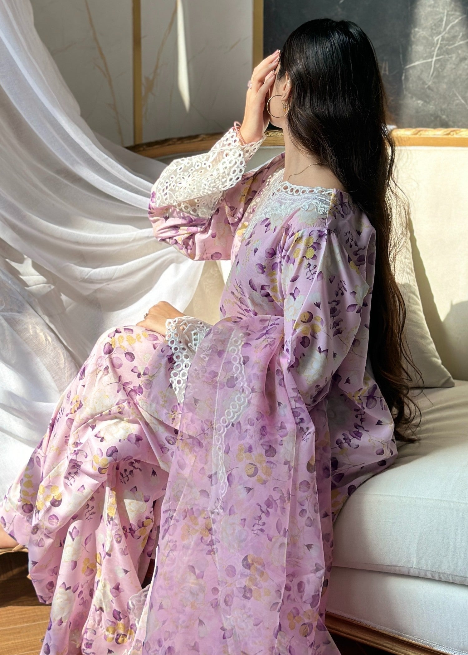 RUBBY FERRY CLOTHING SWISS LAWN 3D PINK Women 3pcs