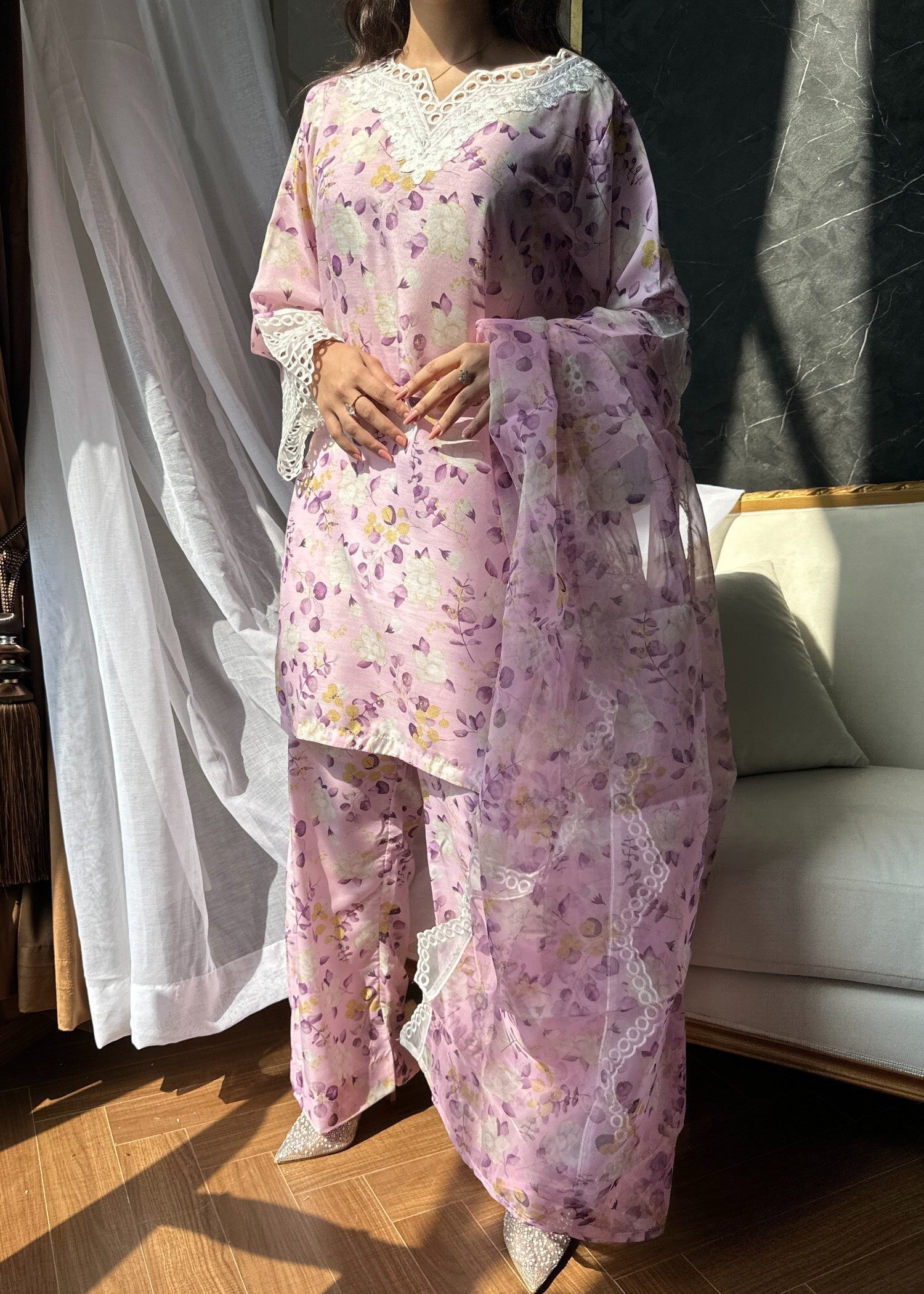 RUBBY FERRY CLOTHING SWISS LAWN 3D PINK Women 3pcs