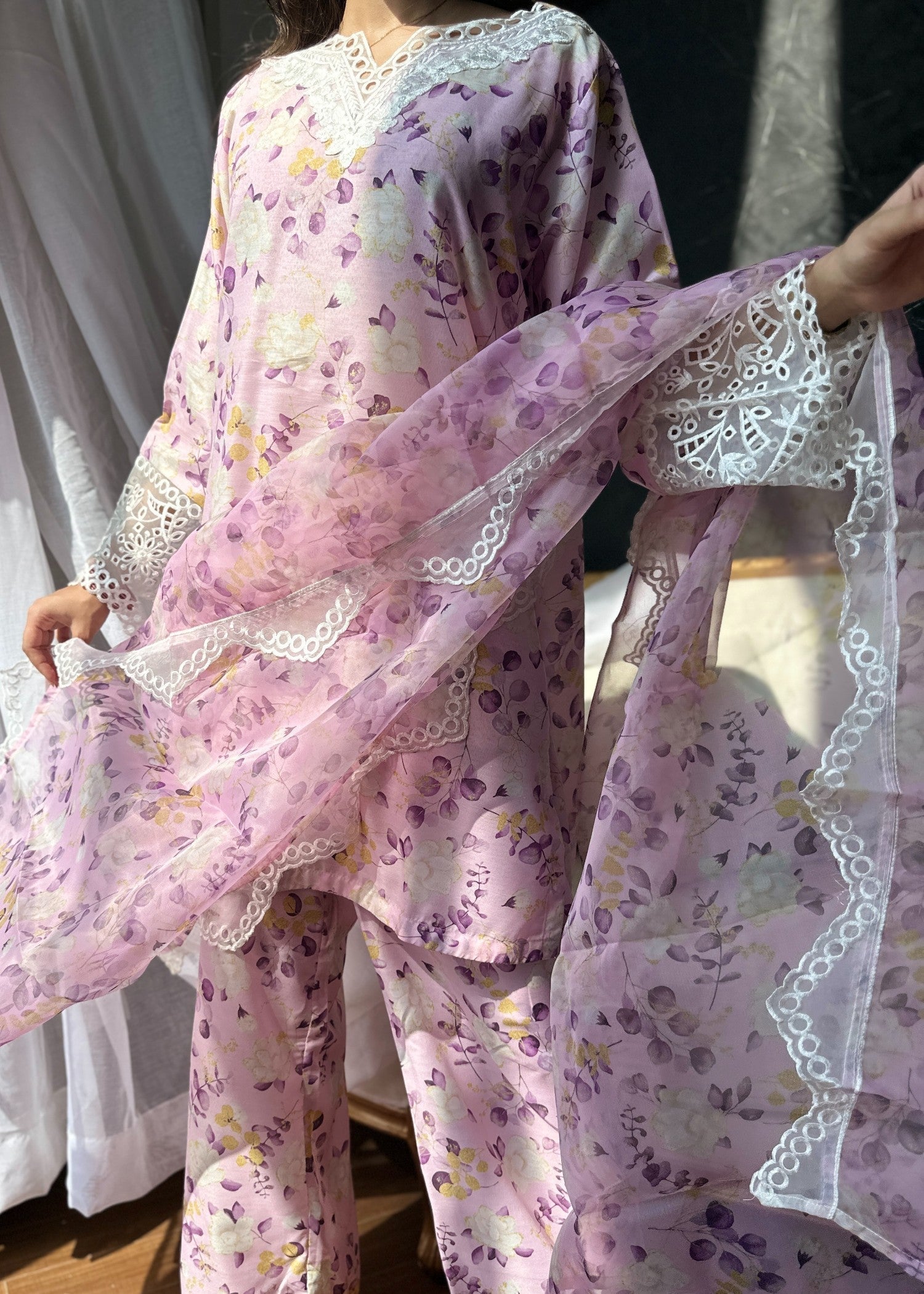 RUBBY FERRY CLOTHING SWISS LAWN 3D PINK Women 3pcs