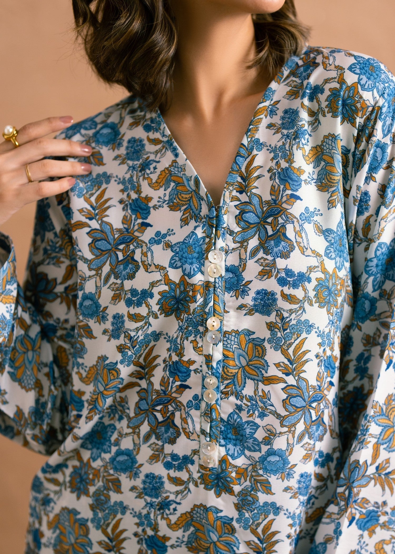 AYLA STUDIO Printed Essensial Co ord set PES240105 Chinoiseries Bliss Women 2pcs