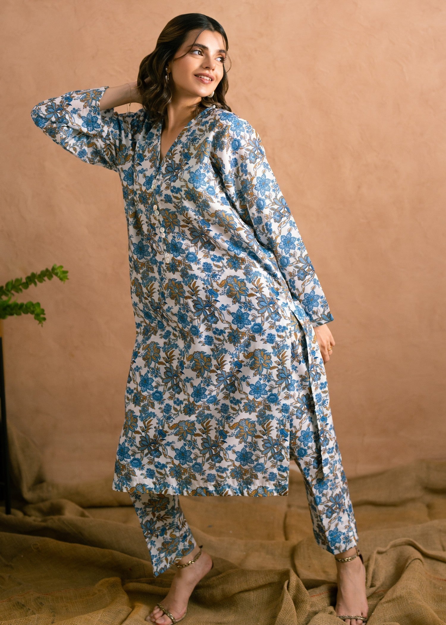 AYLA STUDIO Printed Essensial Co ord set PES240105 Chinoiseries Bliss Women 2pcs