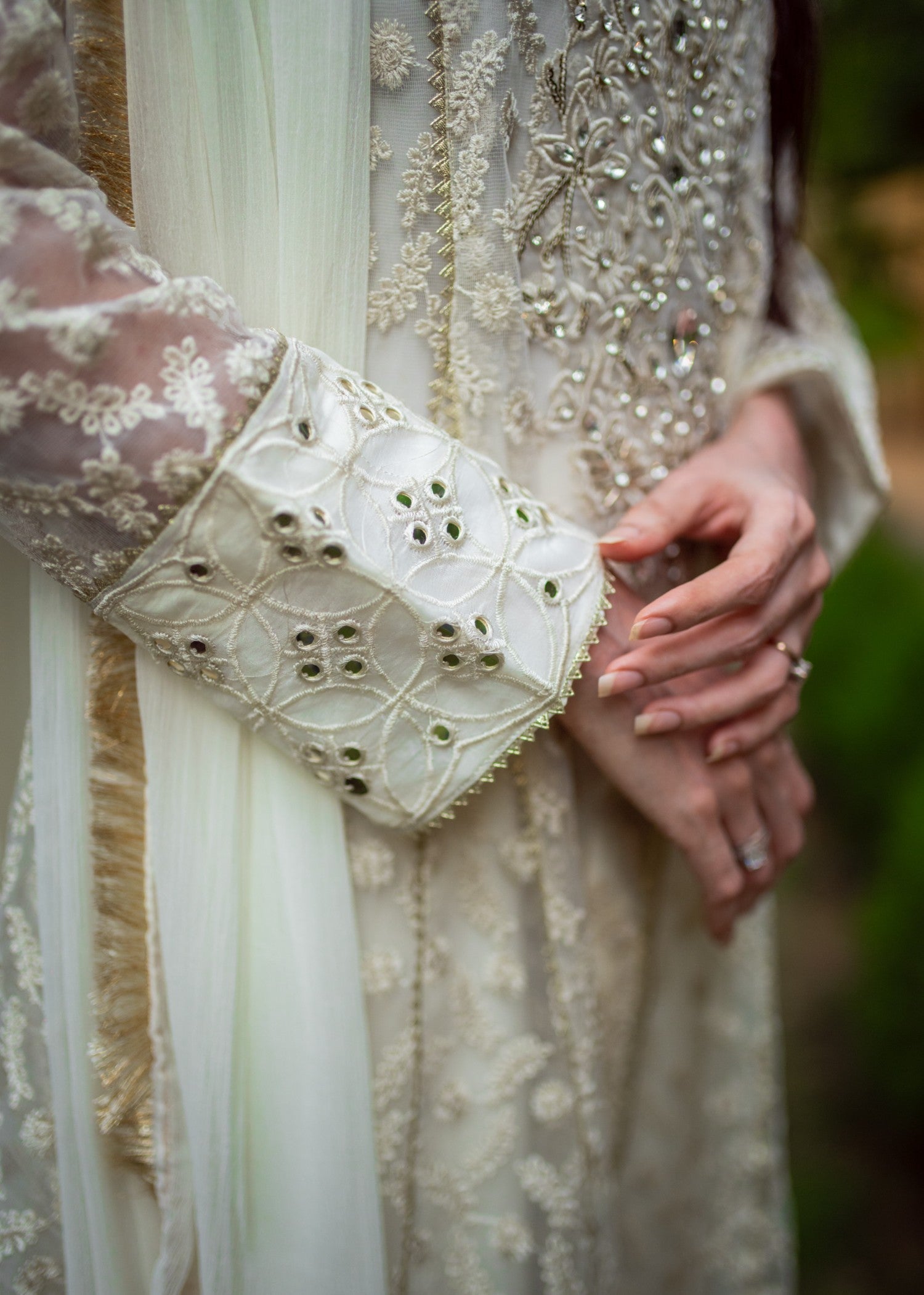 Mona Embroidery Ornate Blossoms offwhite Women 3pcs