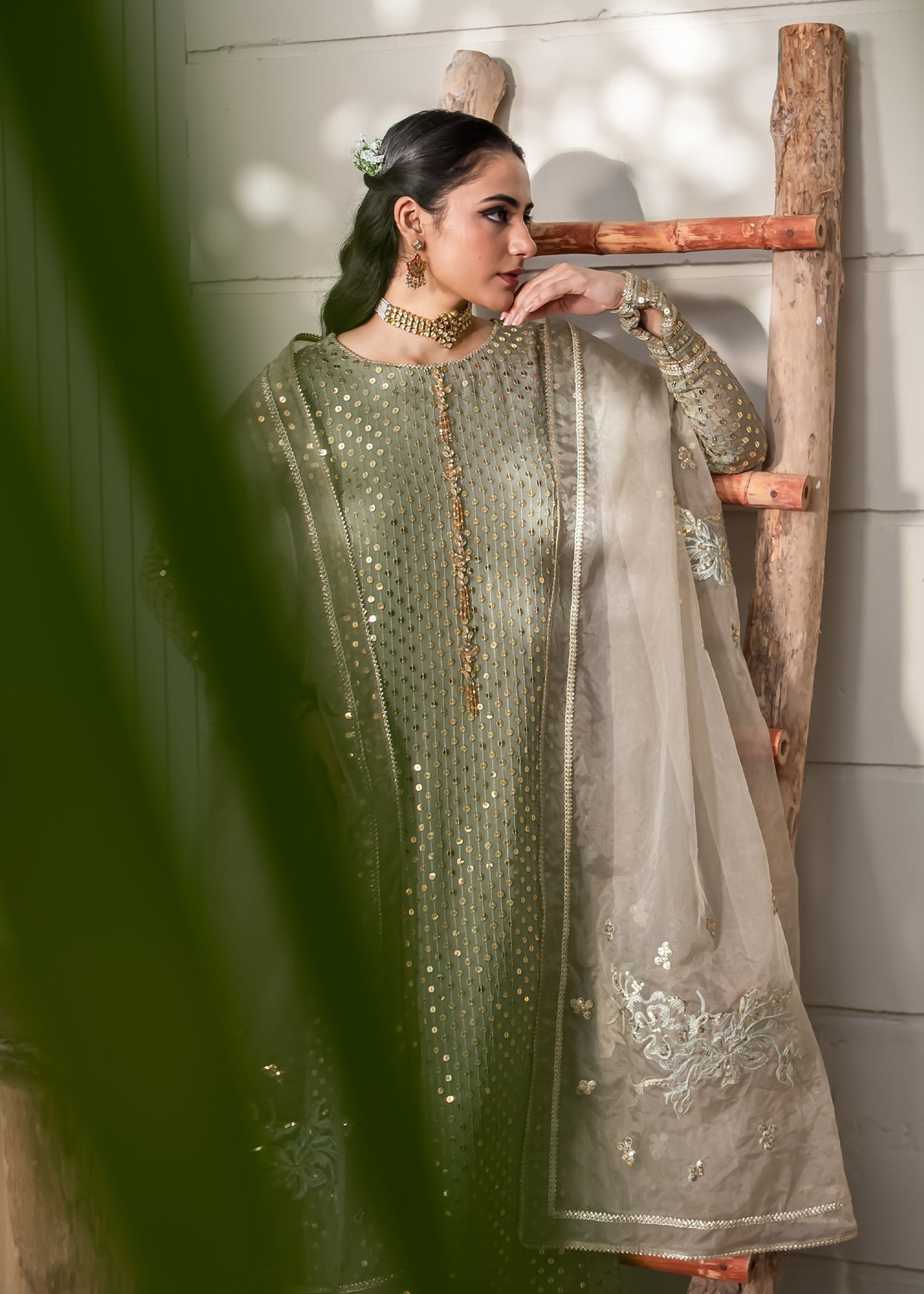 Rang-e-Haya Sifana (Mud Green) Women 4pcs