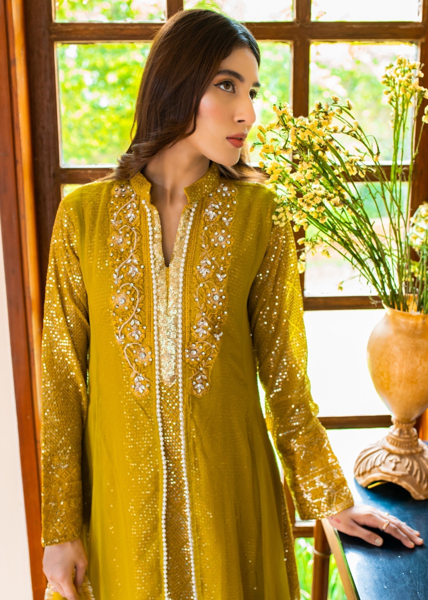 Mona Embroidery Artisan olive Women 3pcs