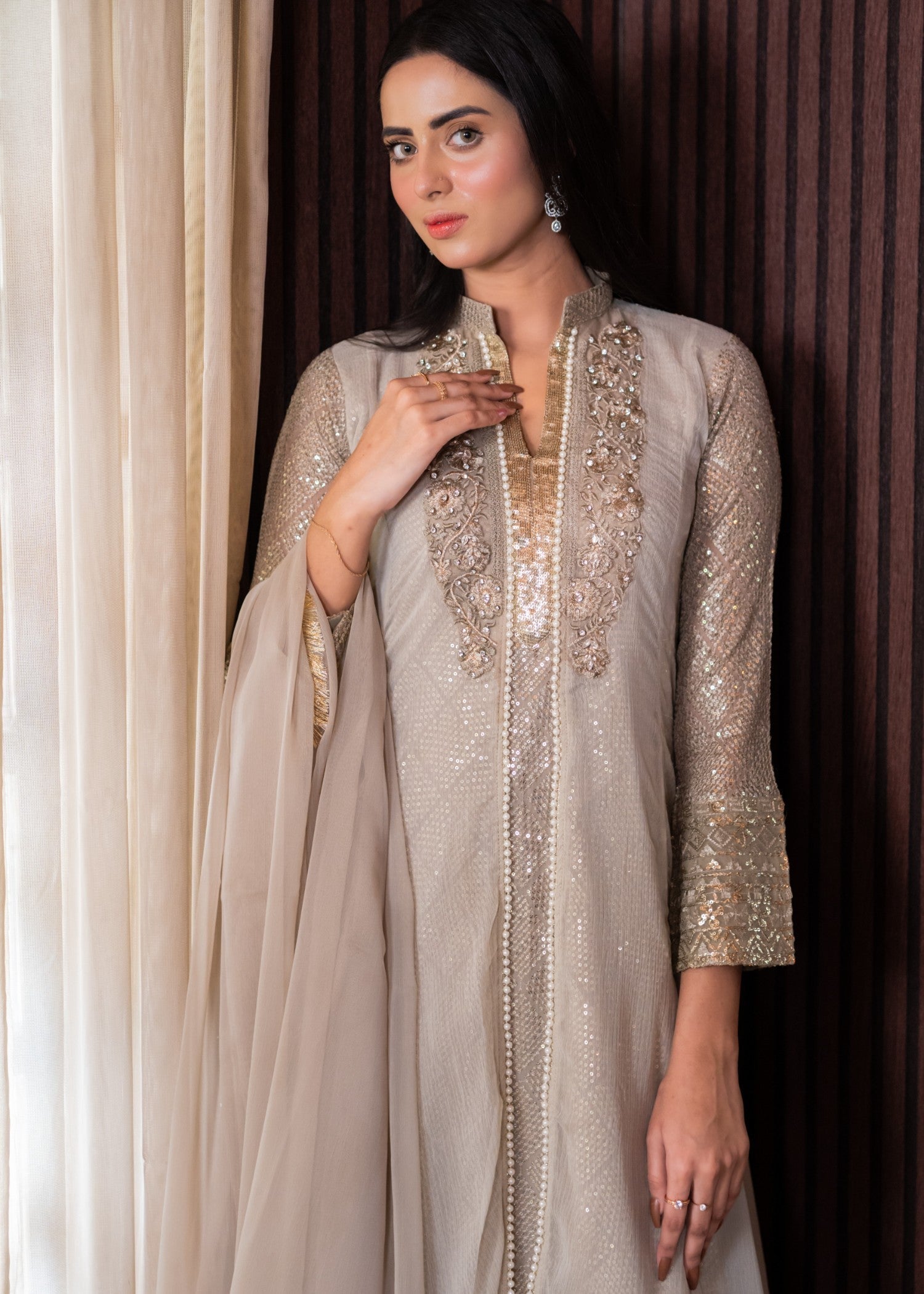 Mona Embroidery Artisan beige Women 3pcs