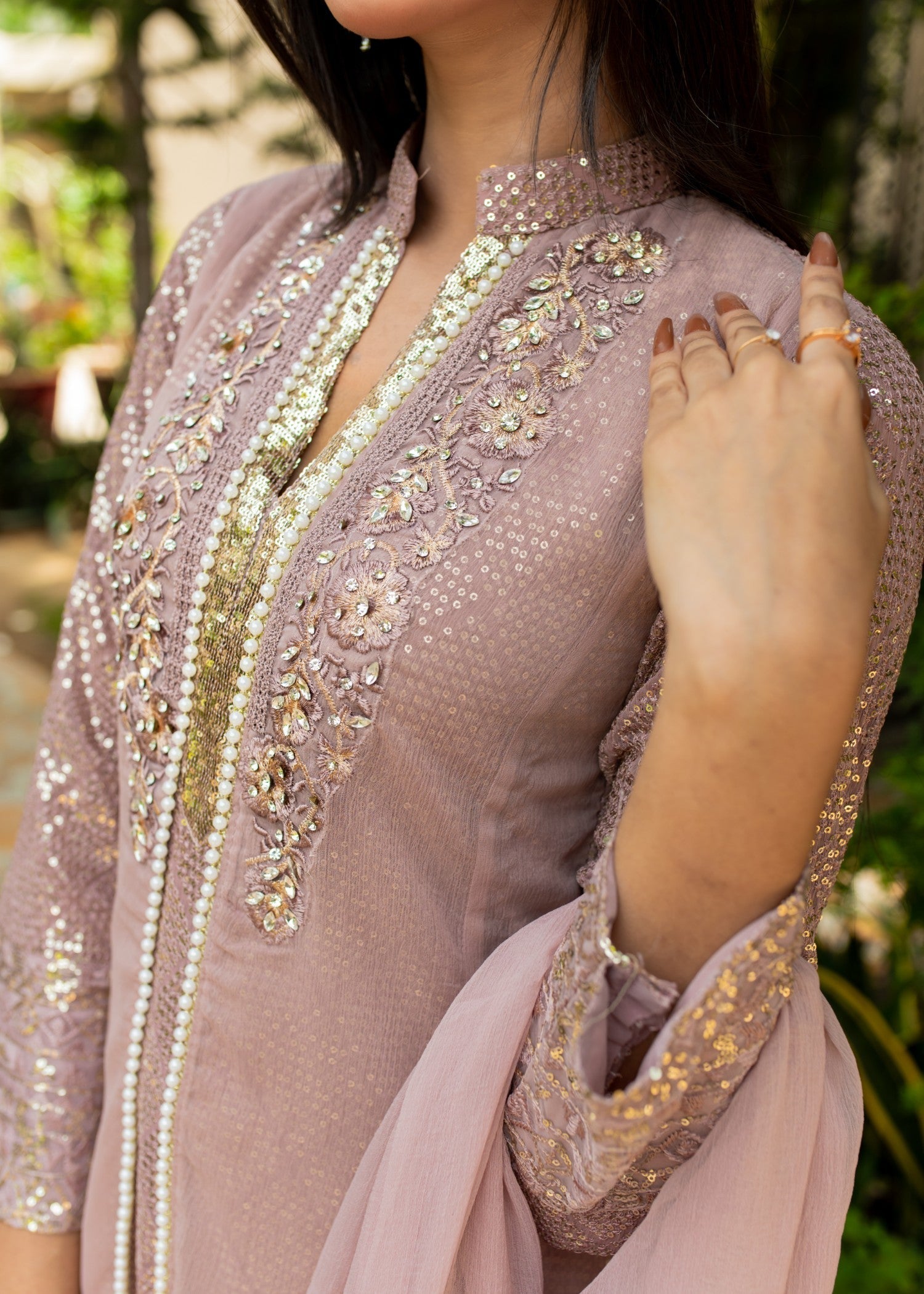 Mona Embroidery Artisan Lilac Women 3pcs