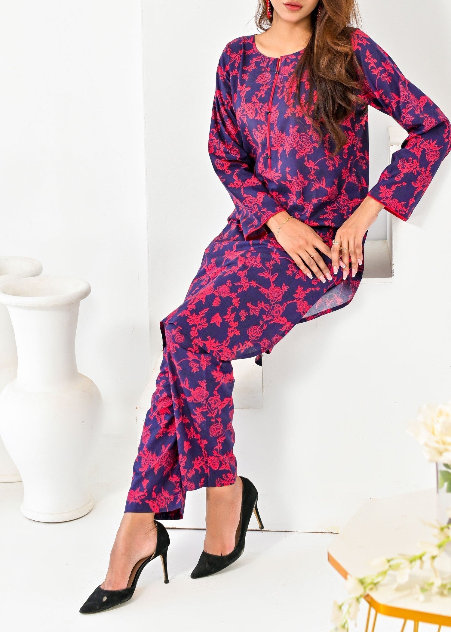 Pret Diaries Blue Printed Women 2pcs