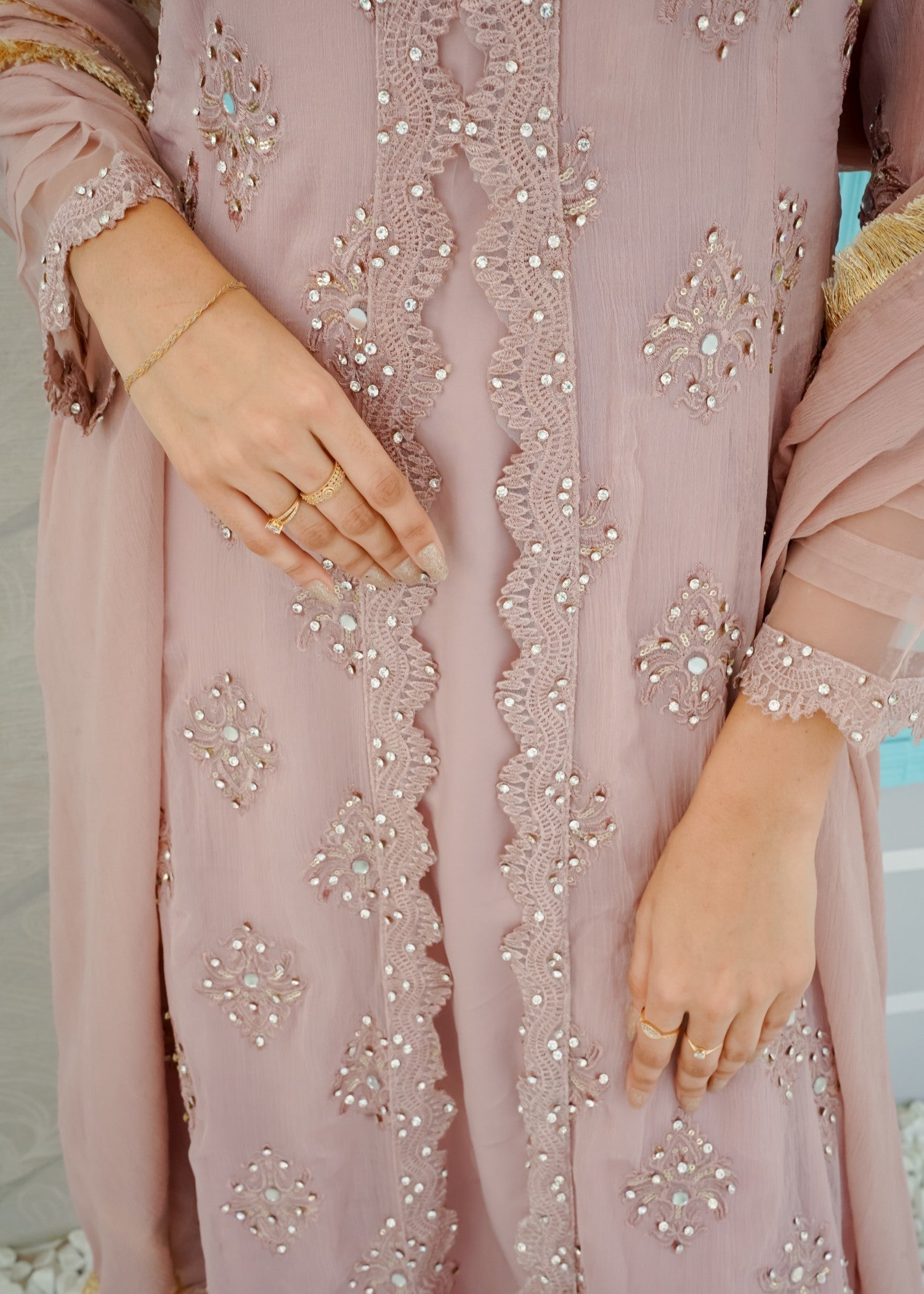 Mona Embroidery Ethereal Pearl lilac Women 3pcs