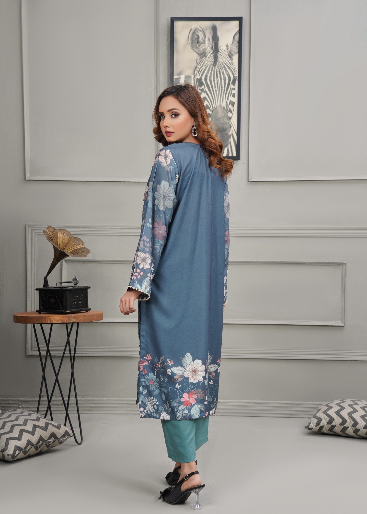 Hareem Fatima Azure Petals Women 2pcs
