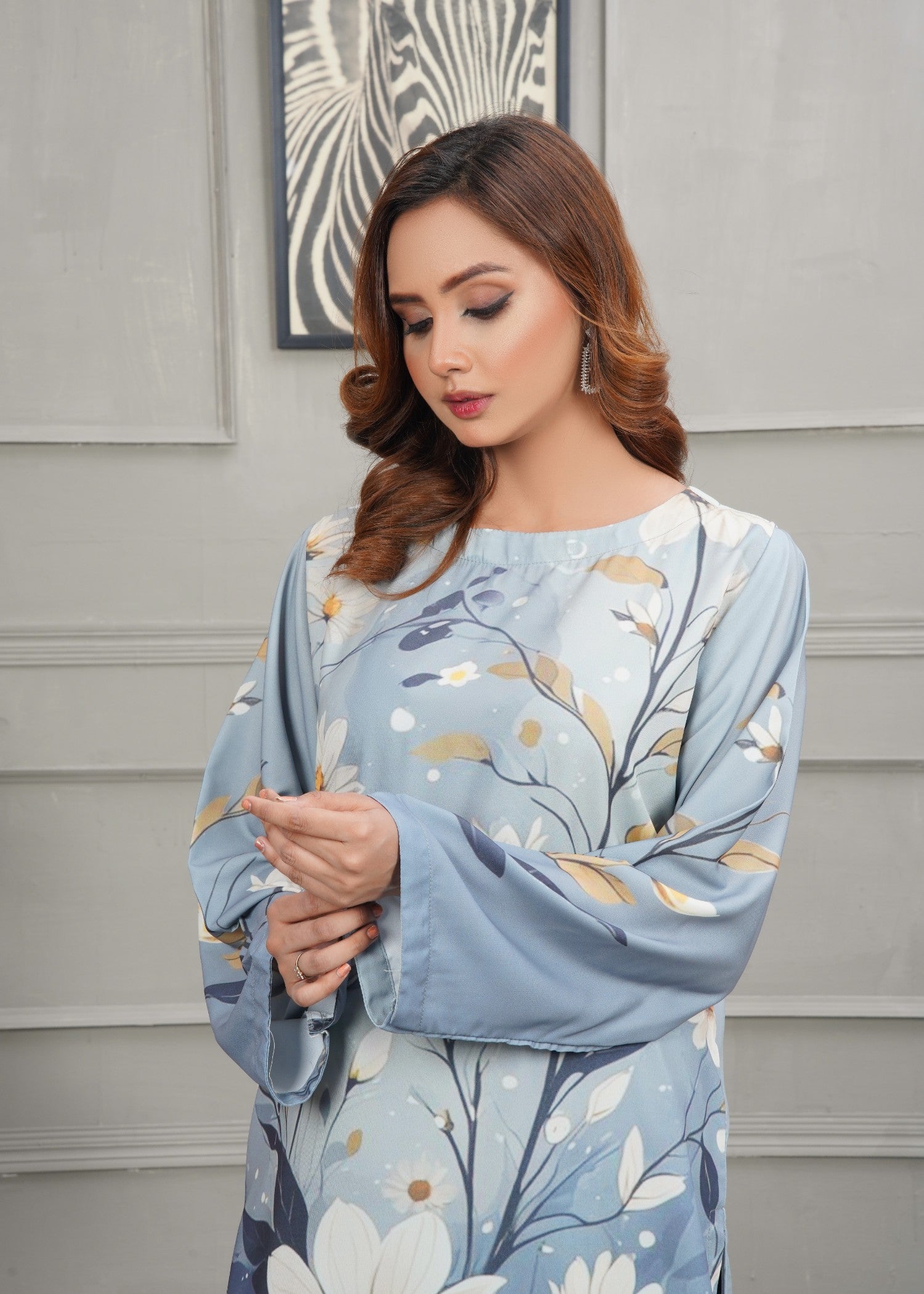 Hareem Fatima Grey Serenity Women 2pcs