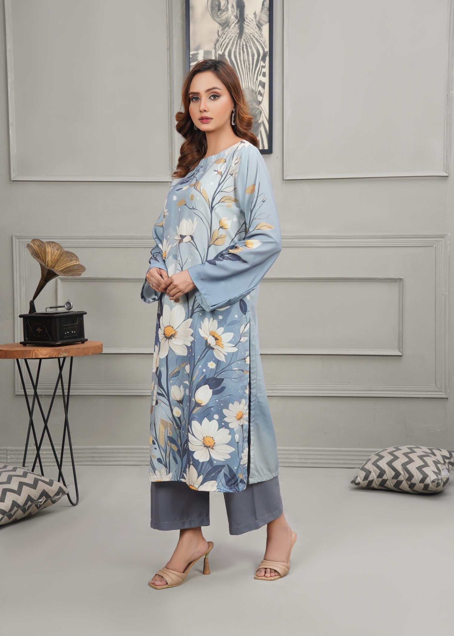 Hareem Fatima Grey Serenity Women 2pcs
