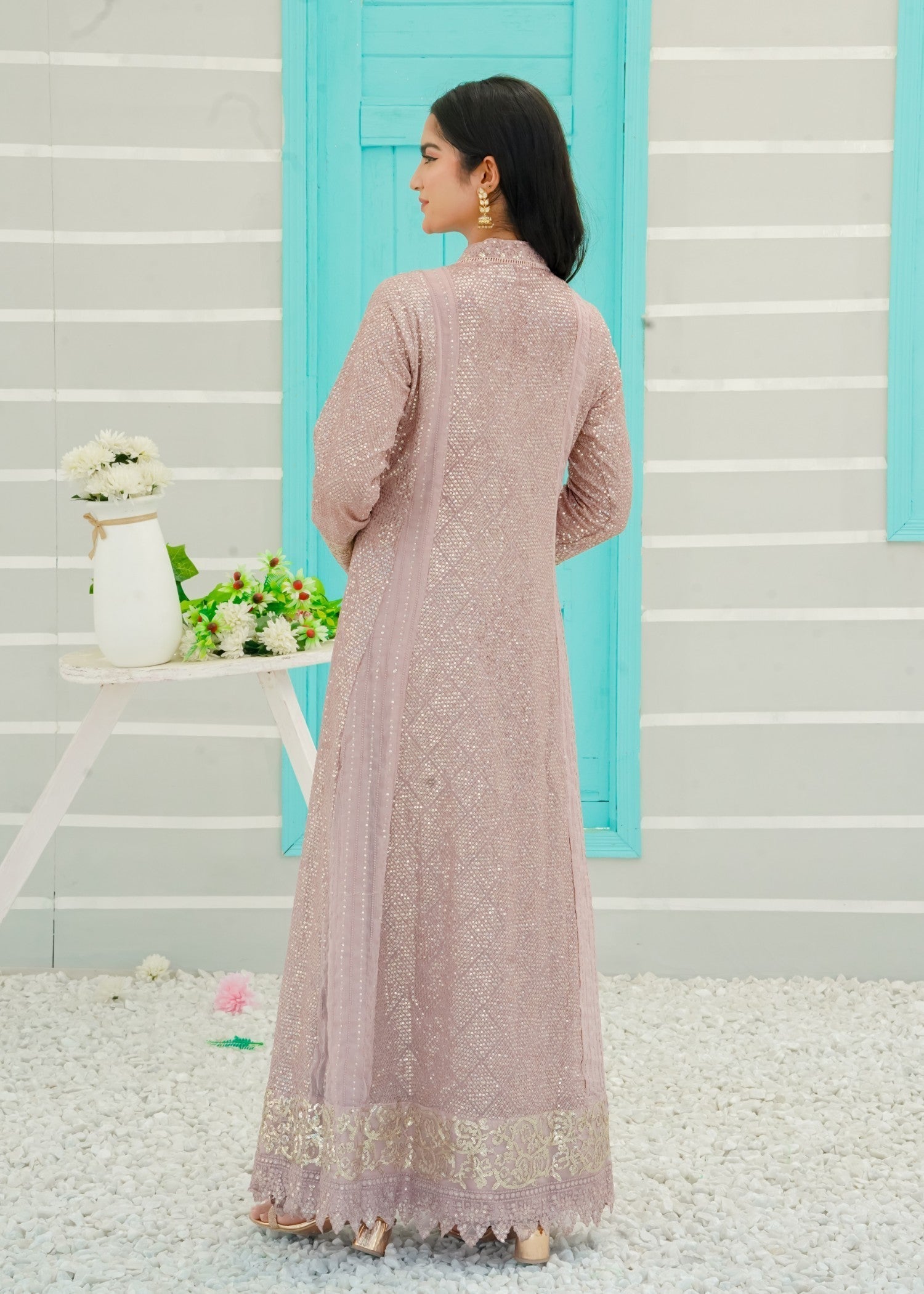 Mona Embroidery Ethereal Lace Lilac Women 3pcs