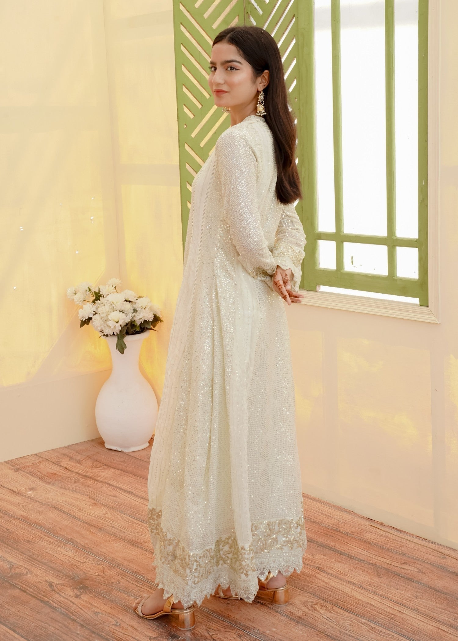 Mona Embroidery Ethereal Lace OffWhite Women 3pcs