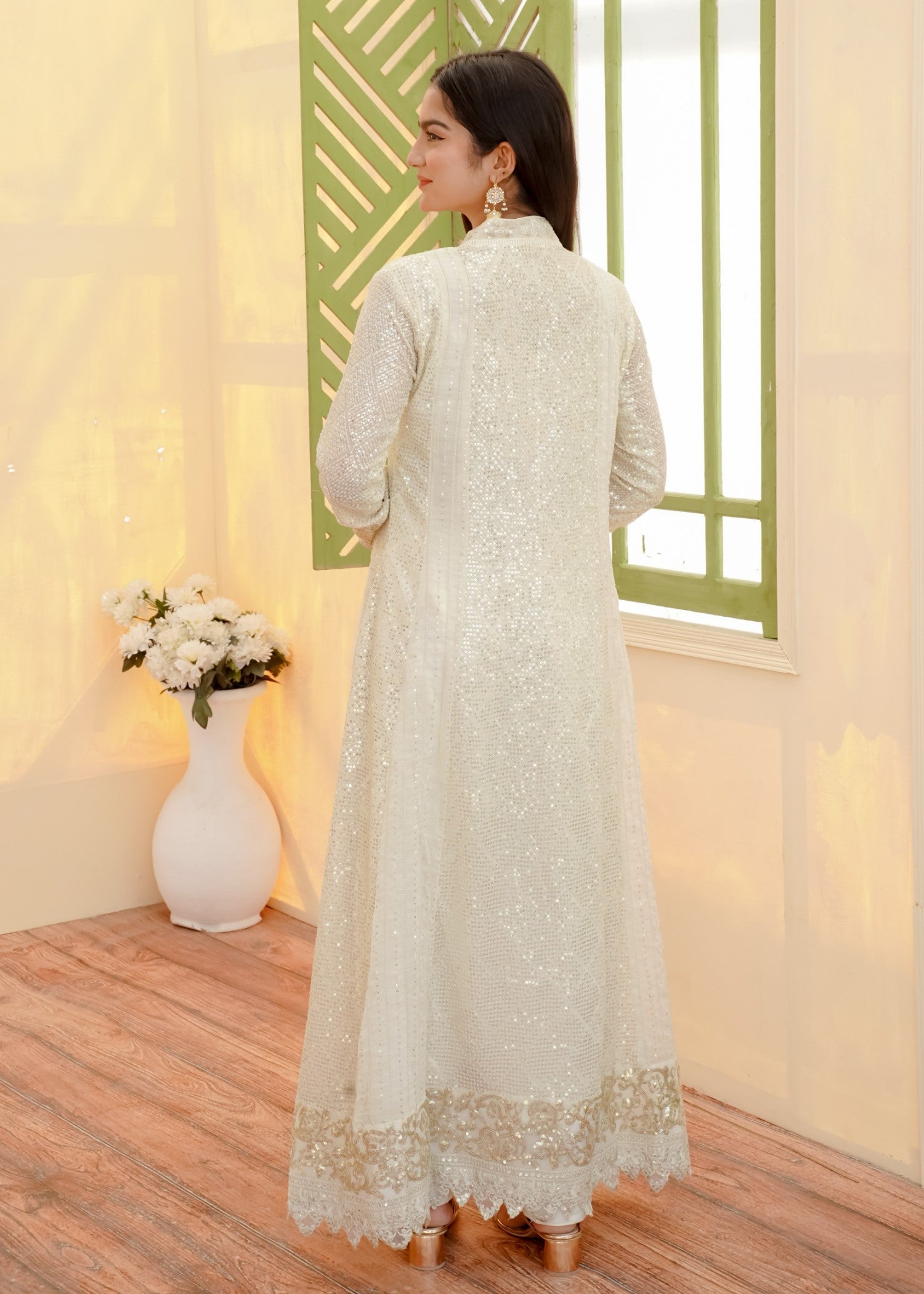 Mona Embroidery Ethereal Lace OffWhite Women 3pcs