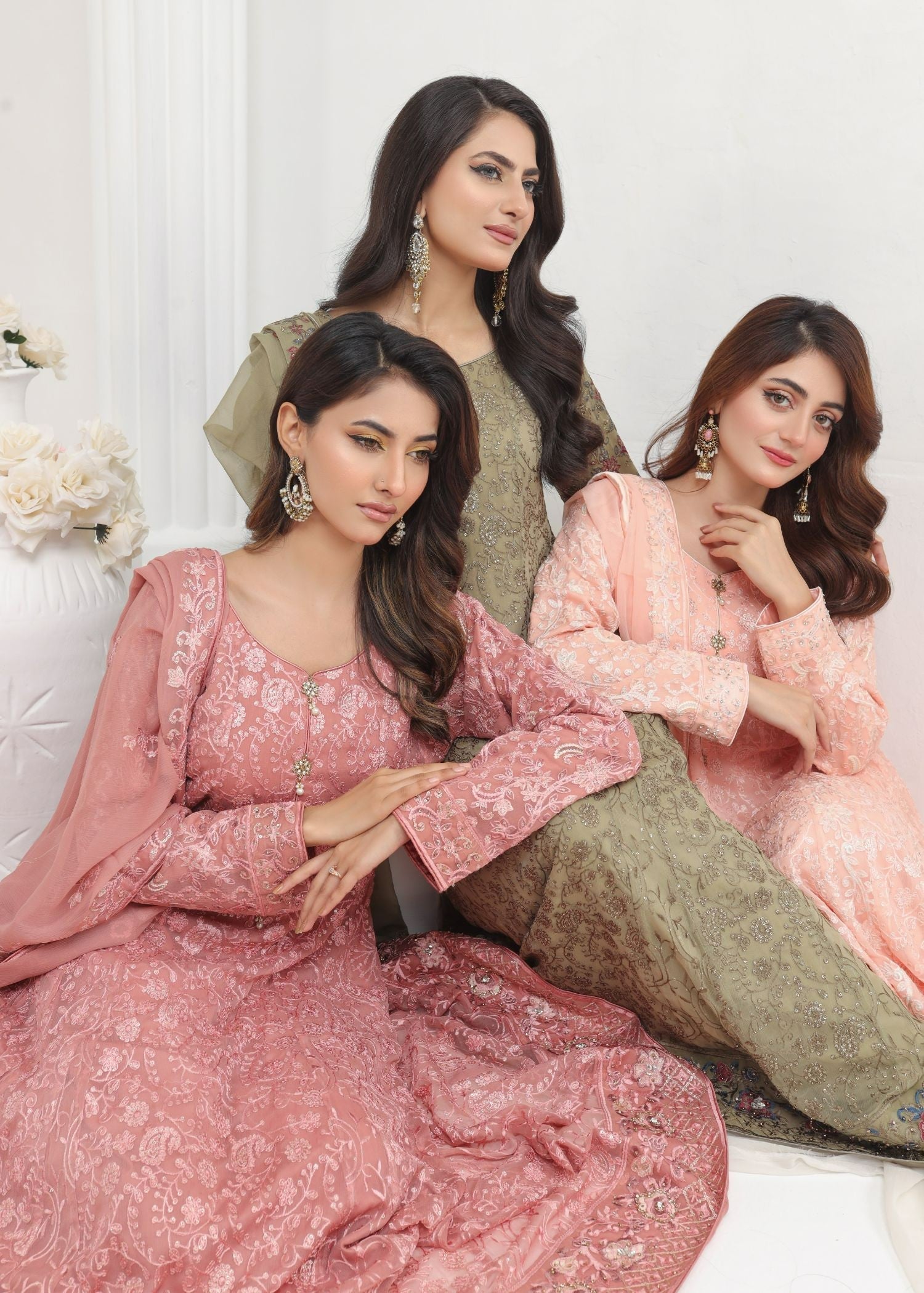 Ayesha Closet Dilaara Peachy Pink Women 3pcs