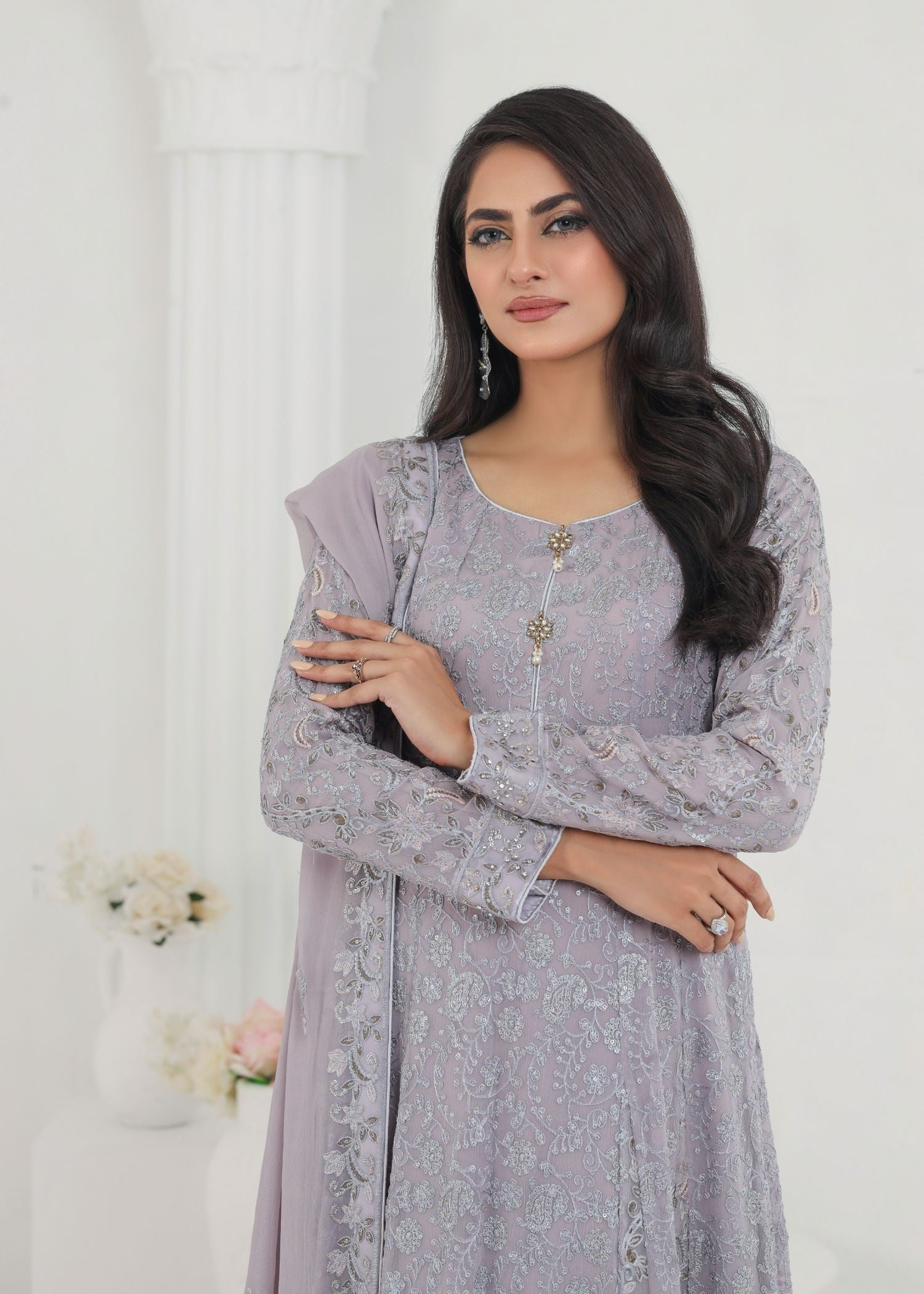 Ayesha Closet Dilaara Grey Women 3pcs