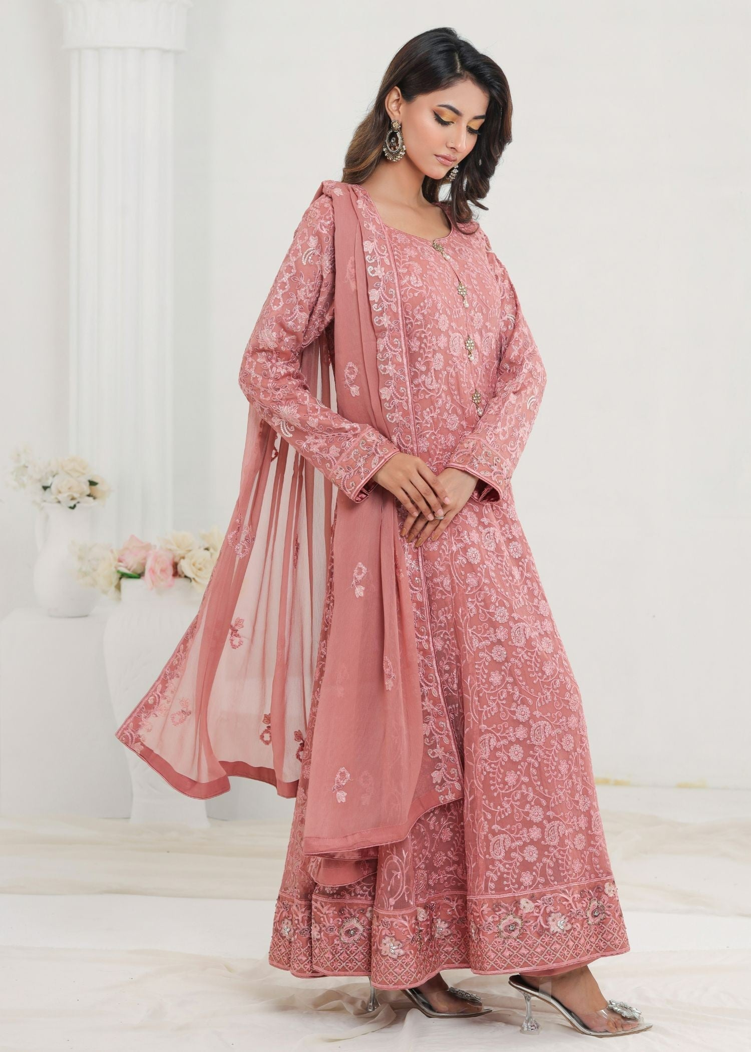 Ayesha Closet Dilaara Muted Pink Women 3pcs