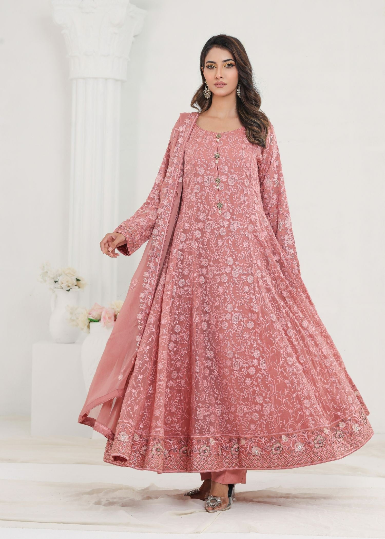 Ayesha Closet Dilaara Muted Pink Women 3pcs