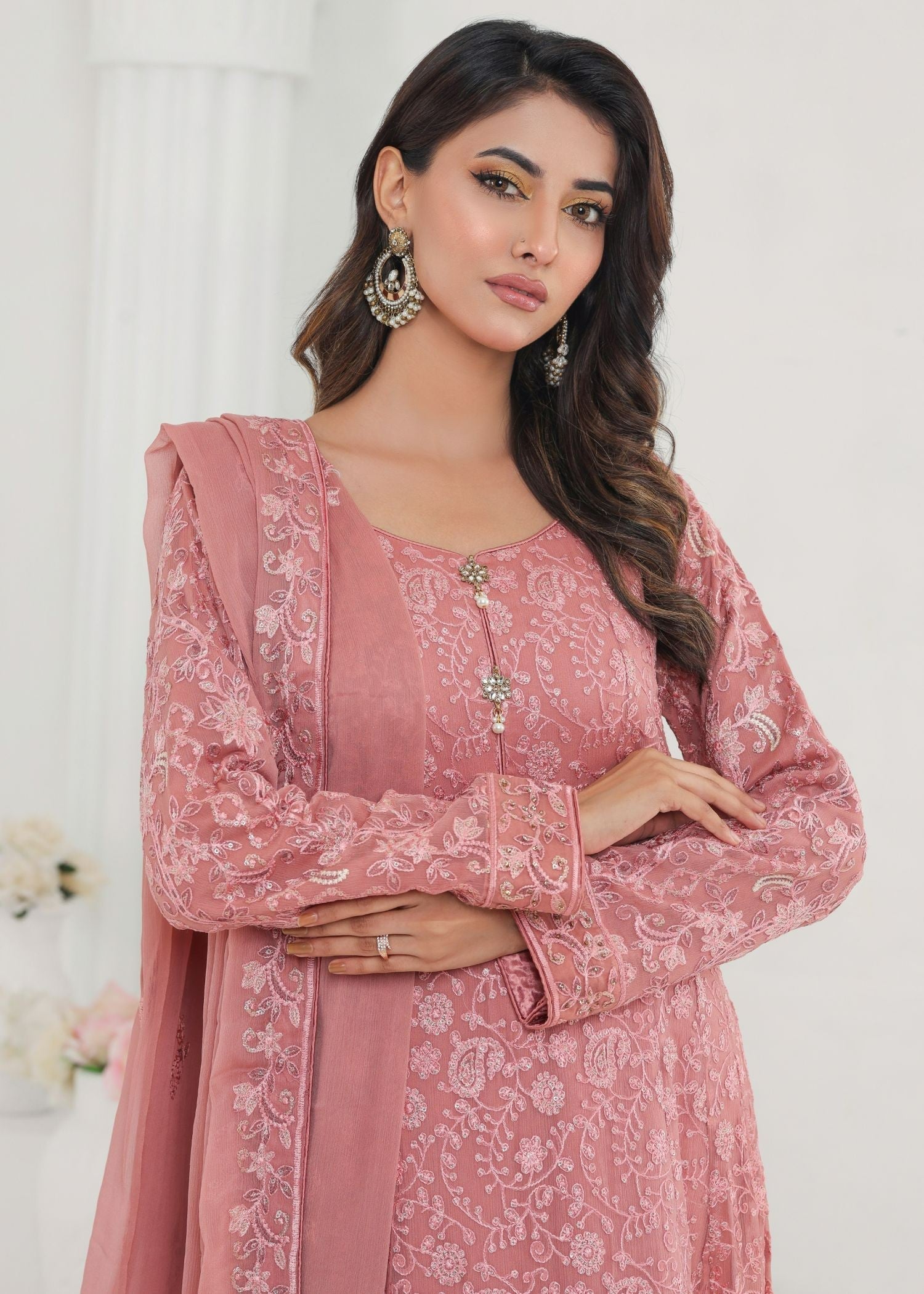 Ayesha Closet Dilaara Muted Pink Women 3pcs
