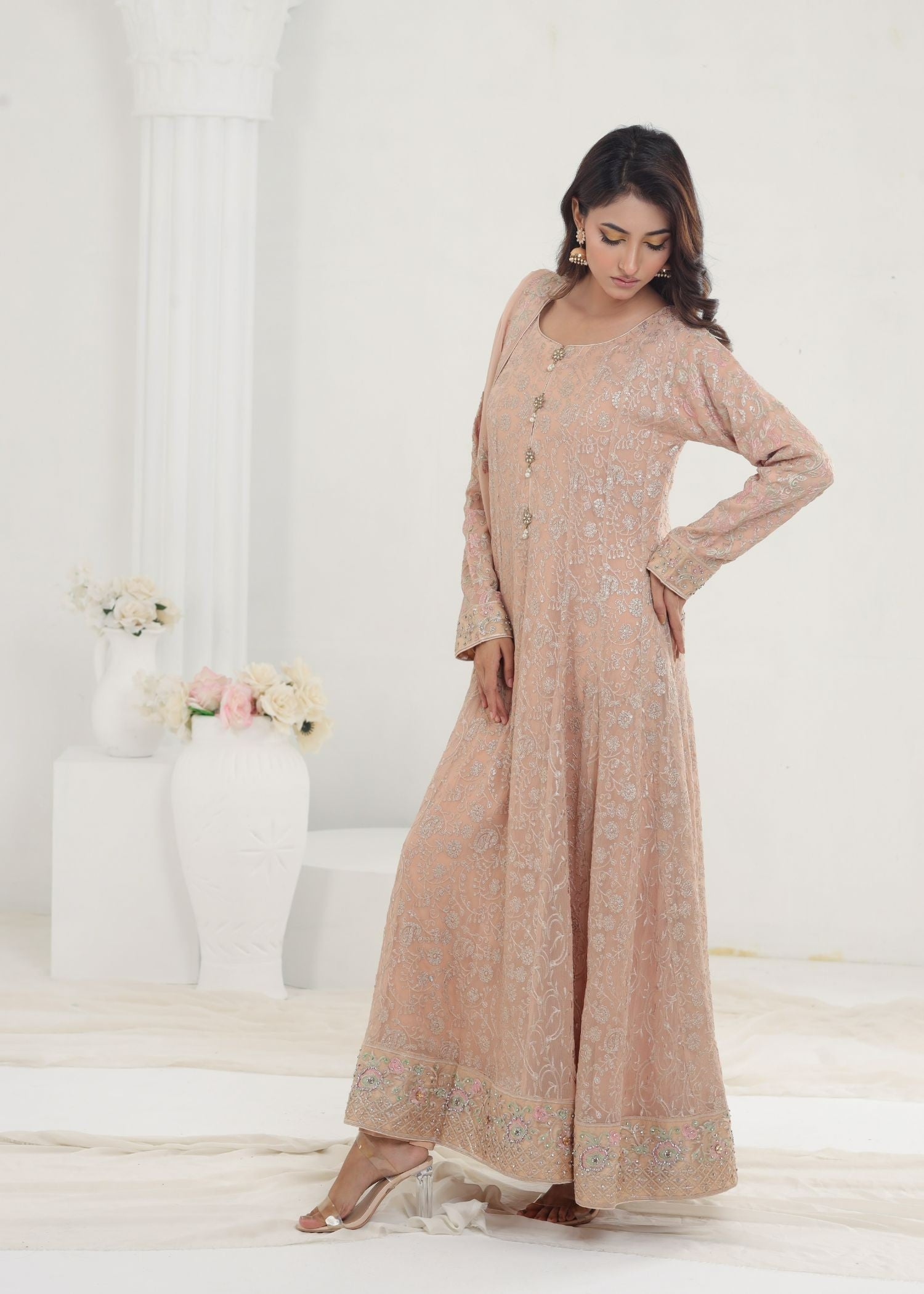 Ayesha Closet Dilaaara Light Peach Women 3pcs