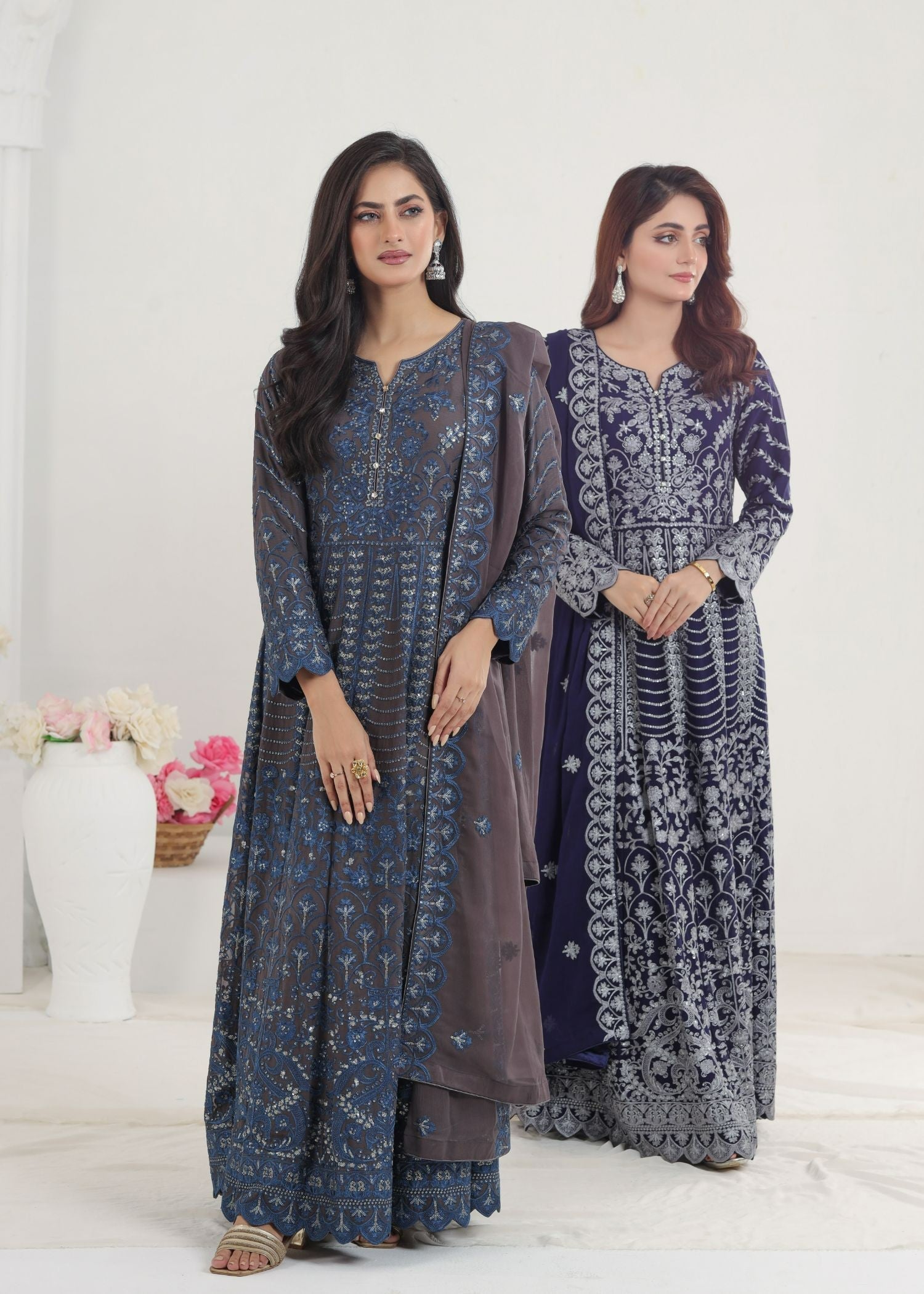 Ayesha Closet Jahanara Charcoal Women 3pcs