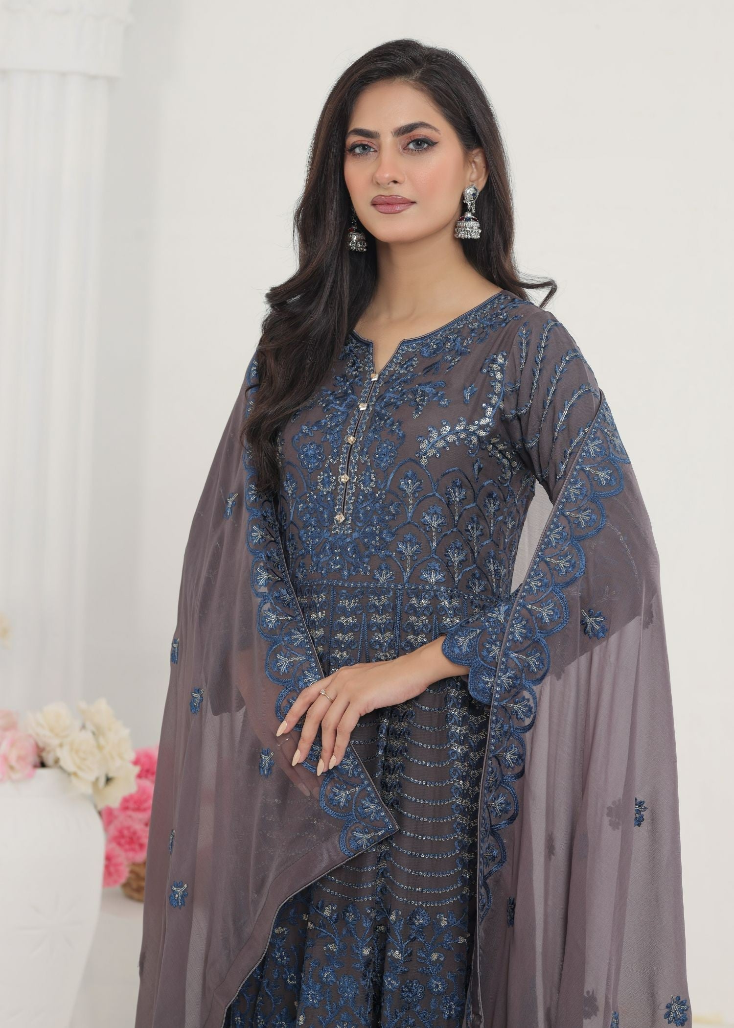 Ayesha Closet Jahanara Charcoal Women 3pcs