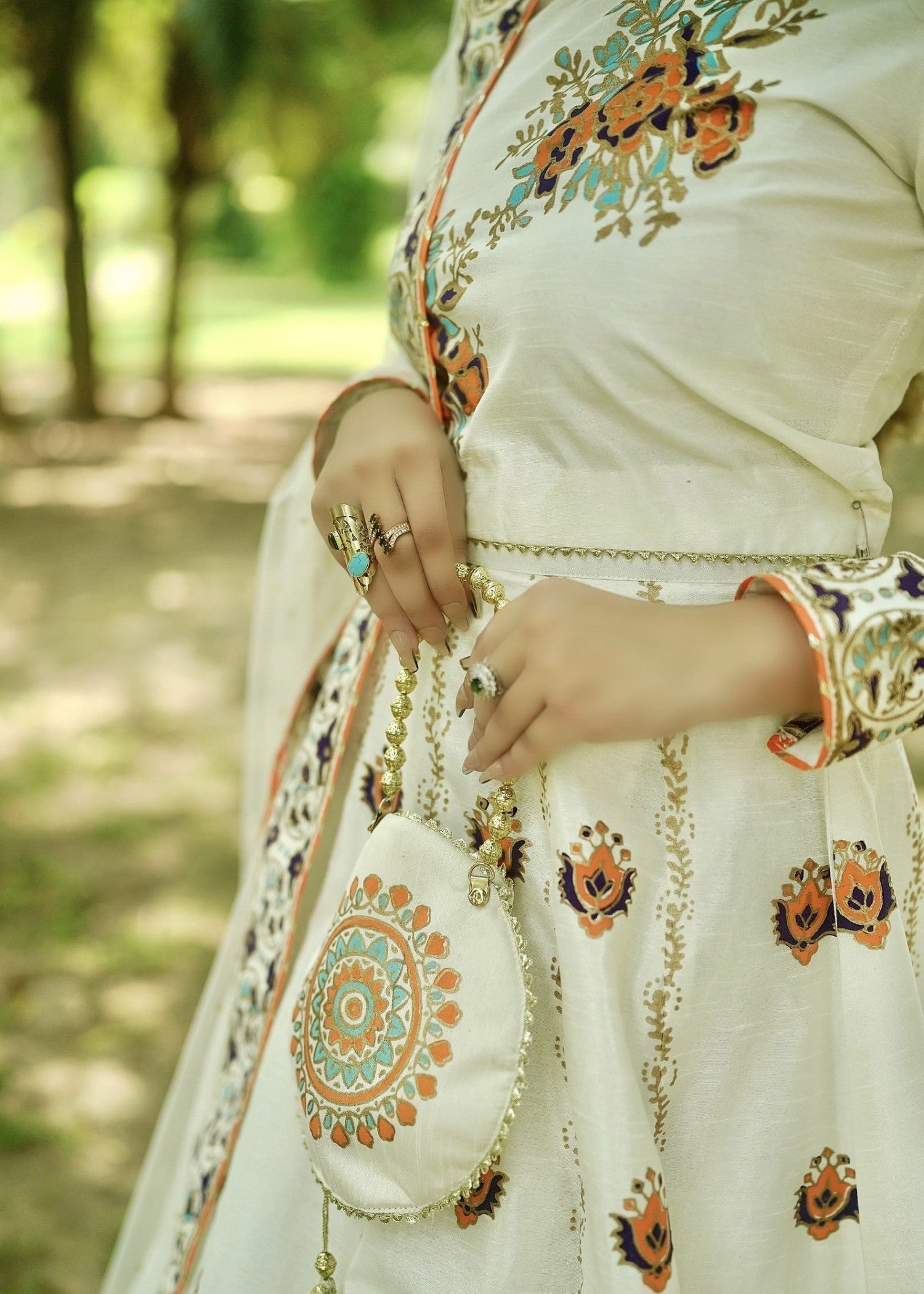 Peraan by SH Diya Off White Women 3pcs