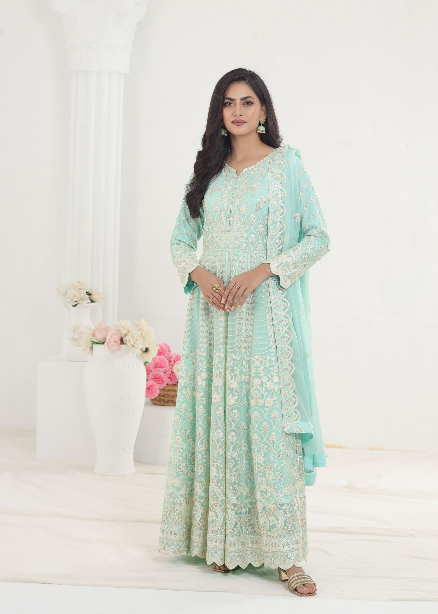 Ayesha Closet Jahanara Pastel Blue Women 3pcs