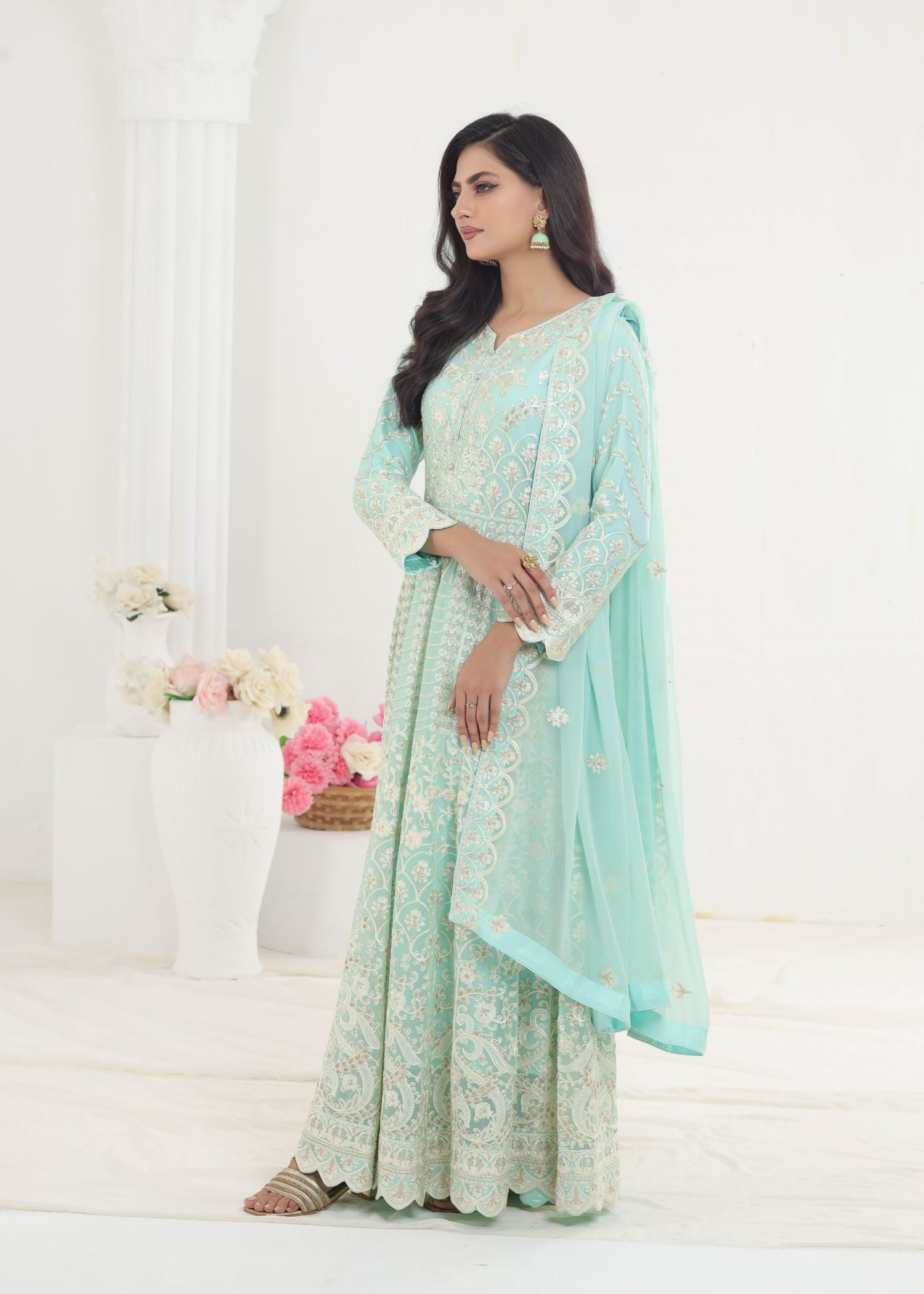 Ayesha Closet Jahanara Pastel Blue Women 3pcs