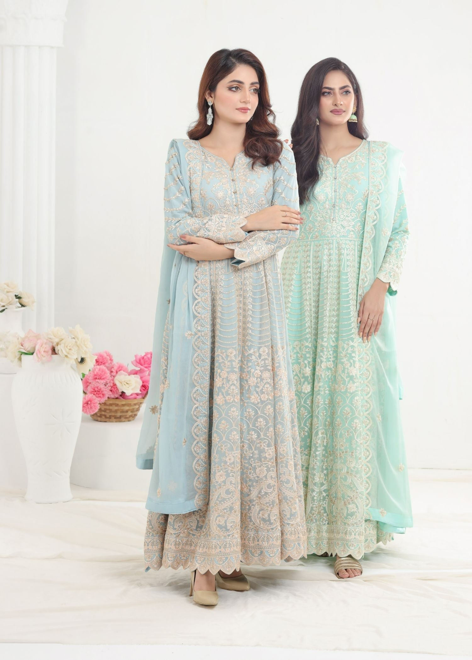 Ayesha Closet Jahanara Pastel Blue Women 3pcs