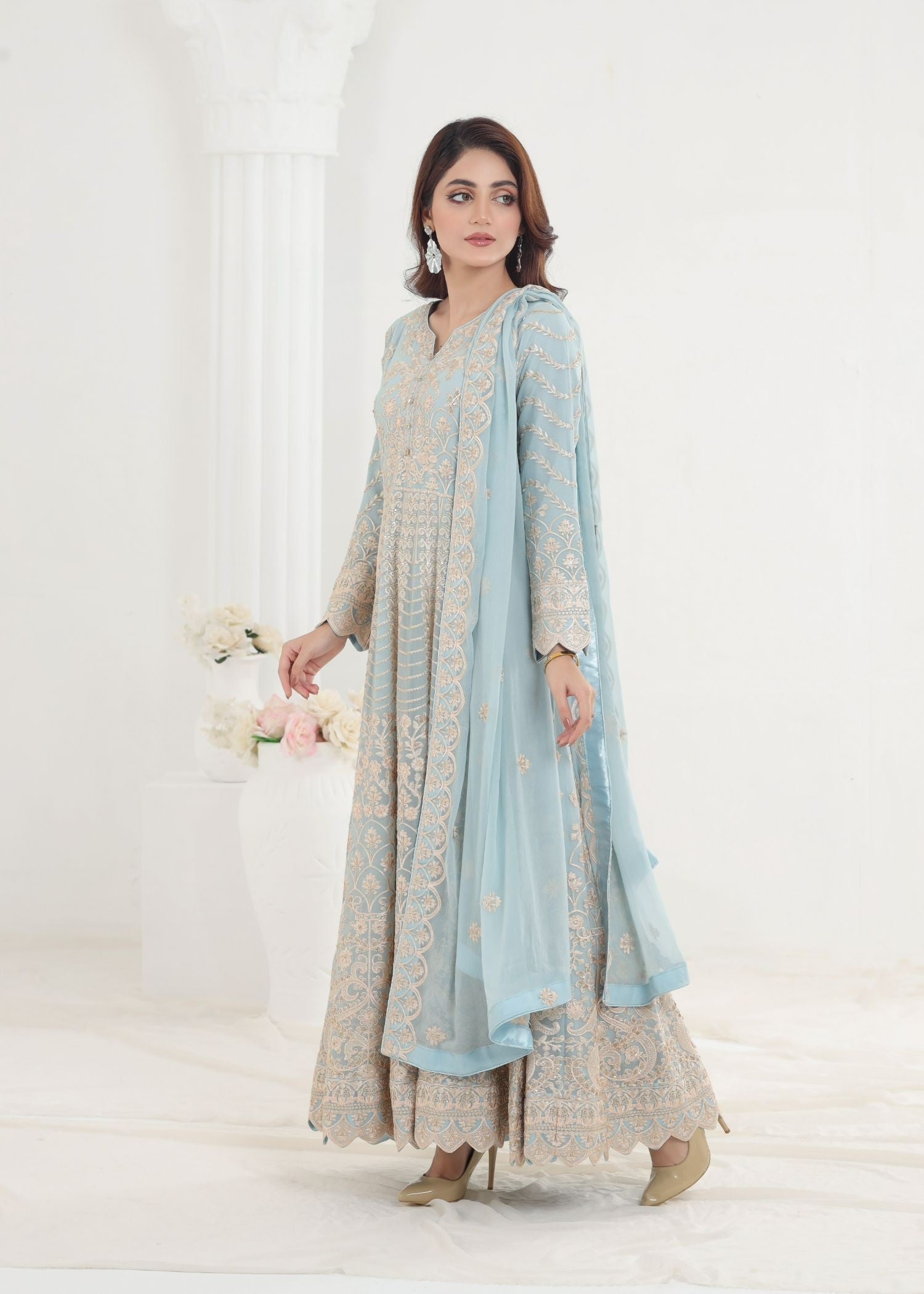 Ayesha Closet Jahanara Sky Blue Women 3pcs