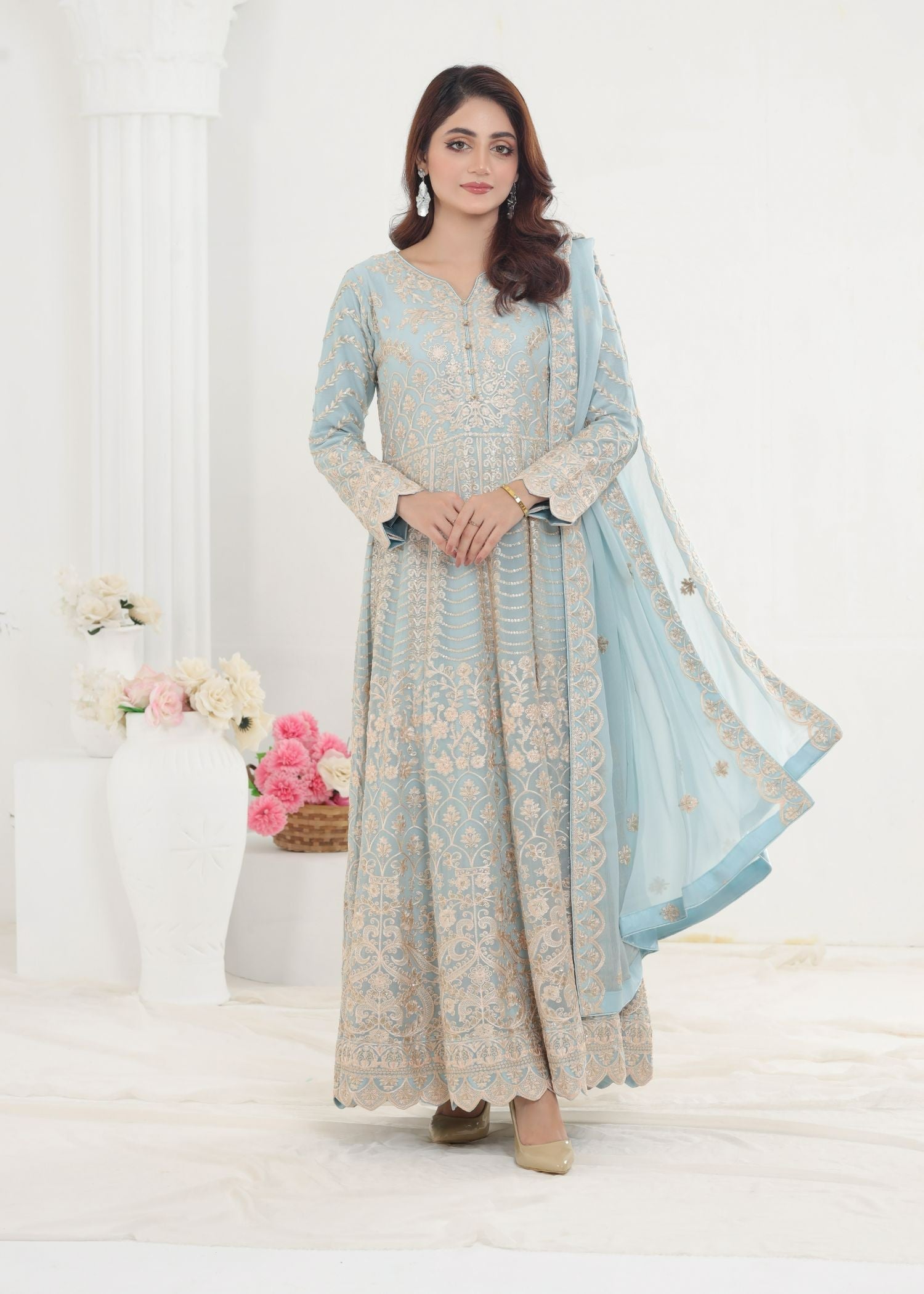 Ayesha Closet Jahanara Sky Blue Women 3pcs