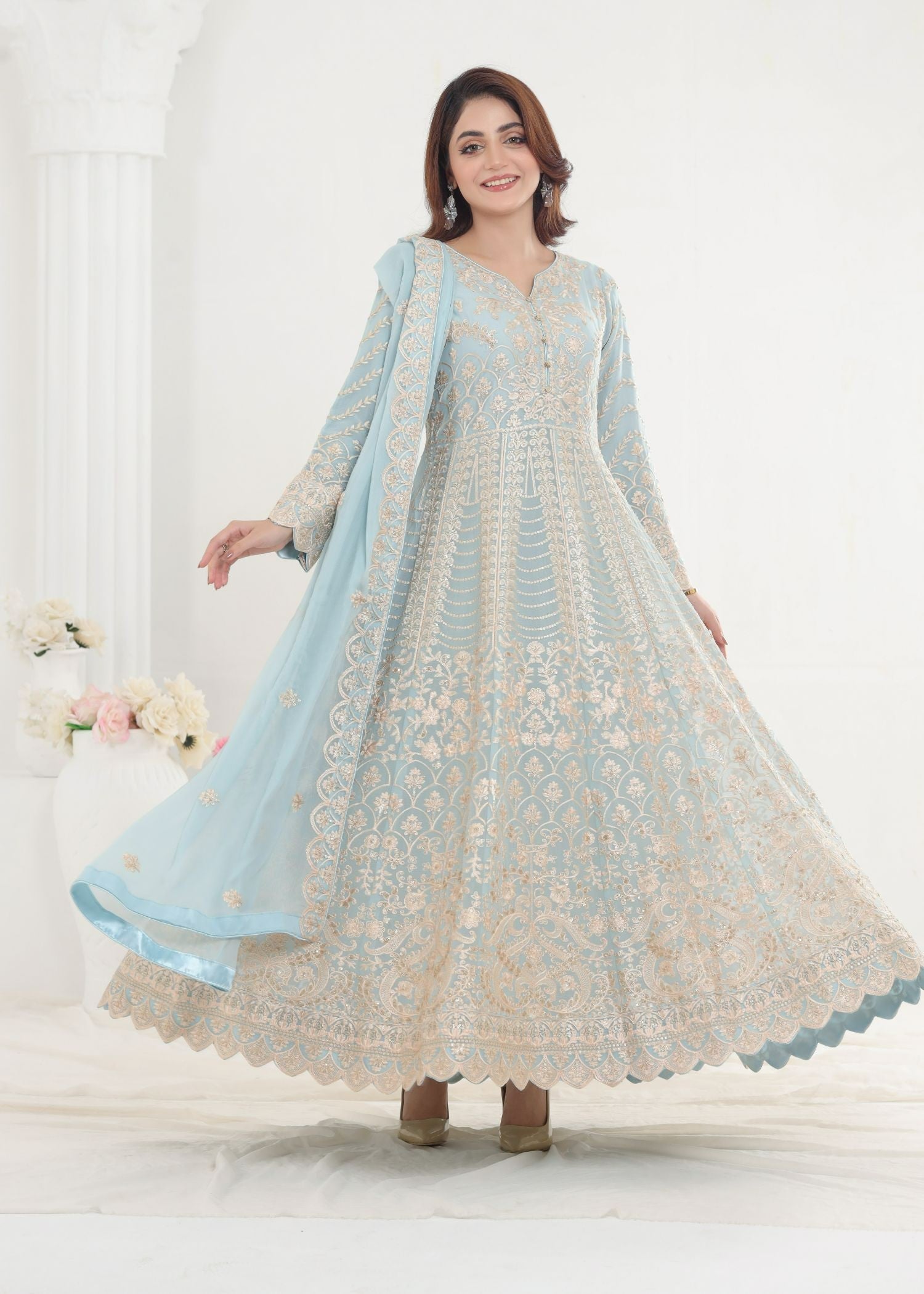 Ayesha Closet Jahanara Sky Blue Women 3pcs