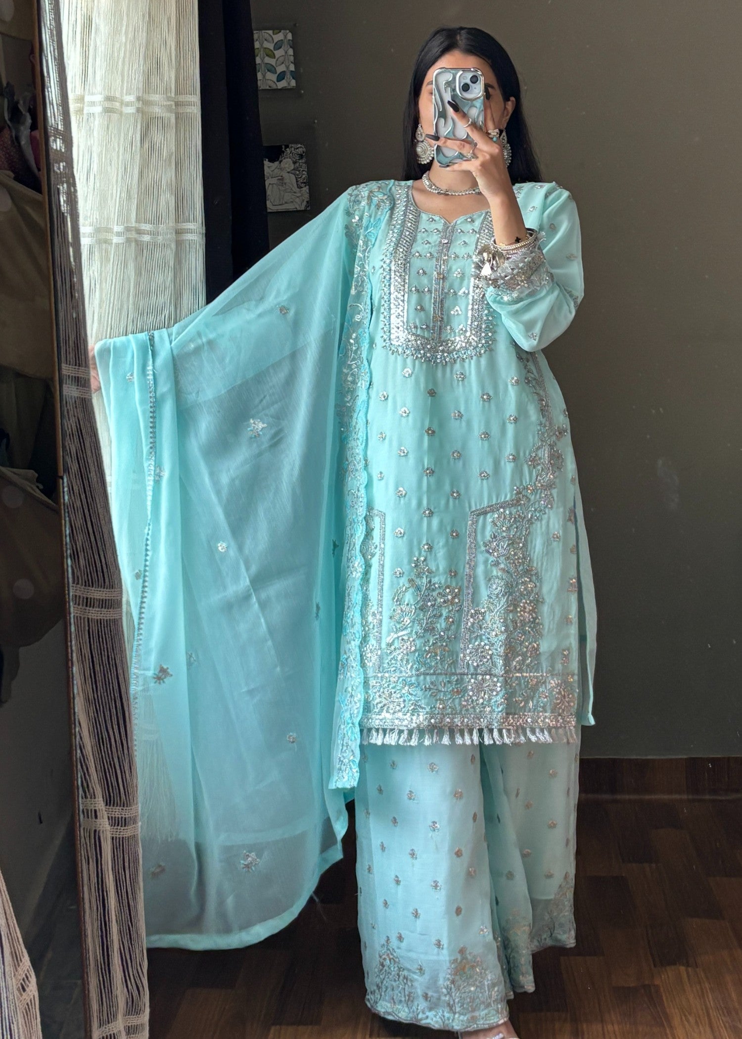 Four Season Boutique Dur E Fishan ICE BLUE Women 3pcs