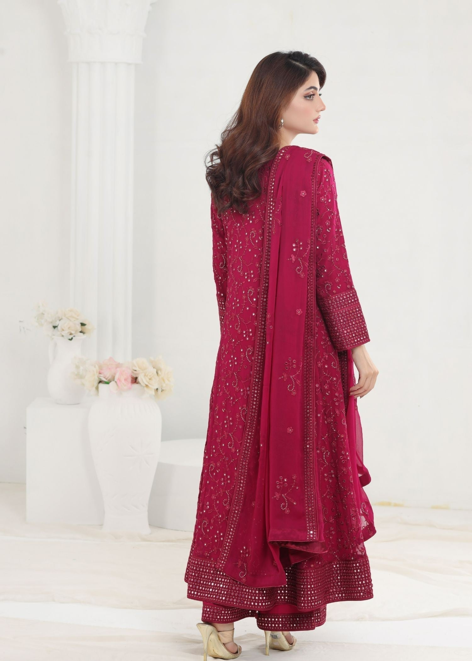 Ayesha Closet Lalazaar Red Women 3pcs