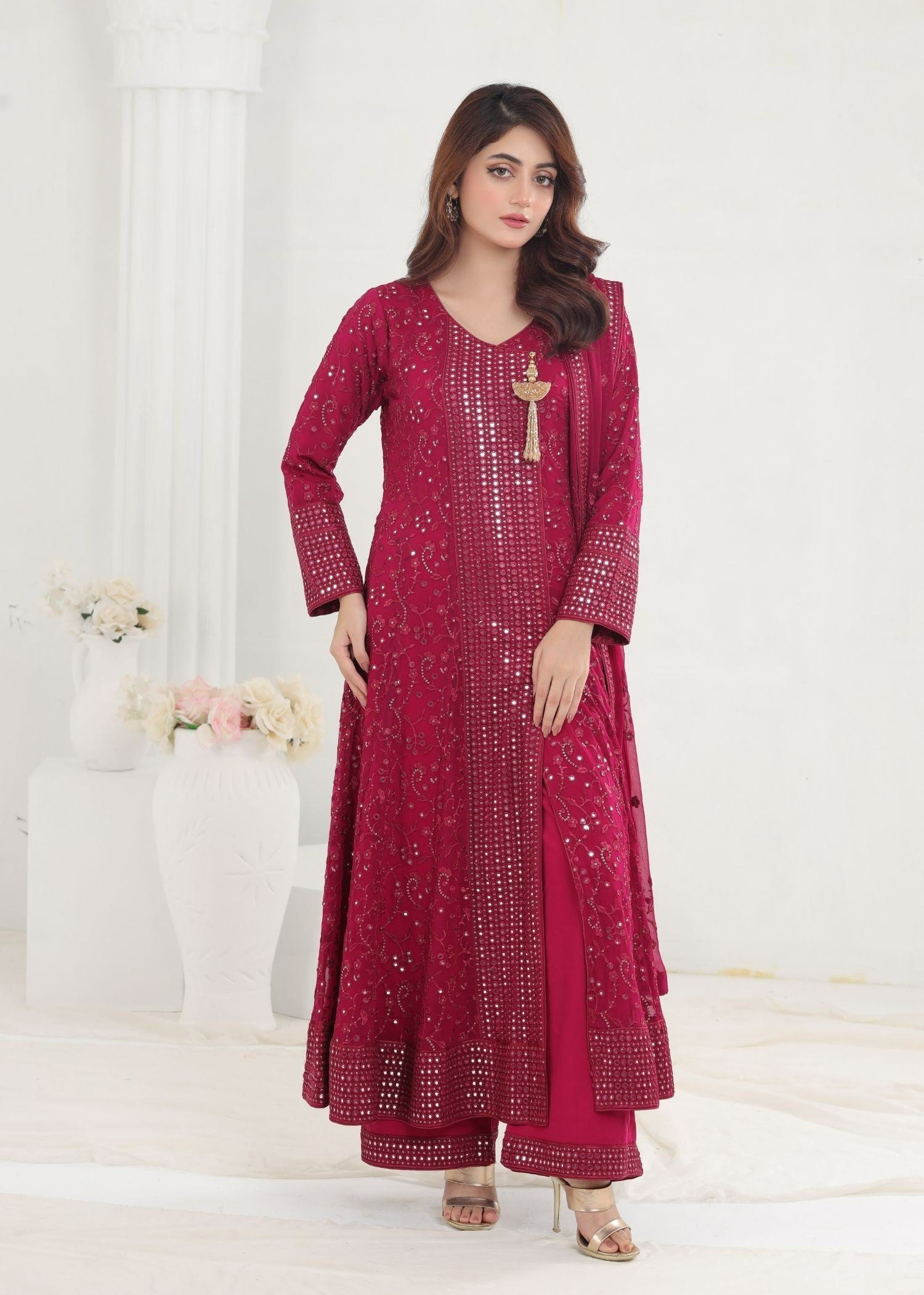 Ayesha Closet Lalazaar Red Women 3pcs