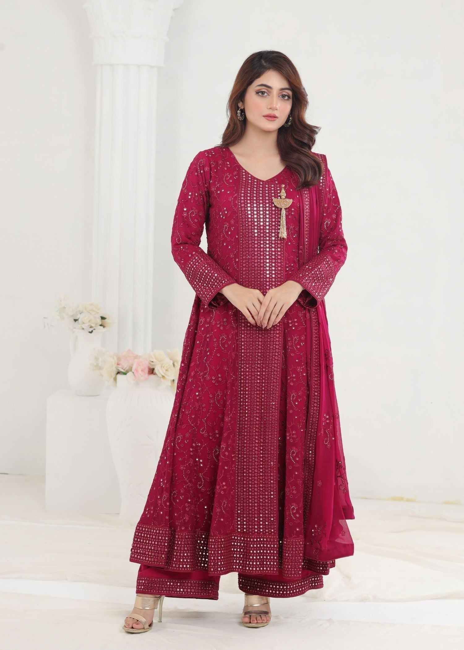 Ayesha Closet Lalazaar Red Women 3pcs