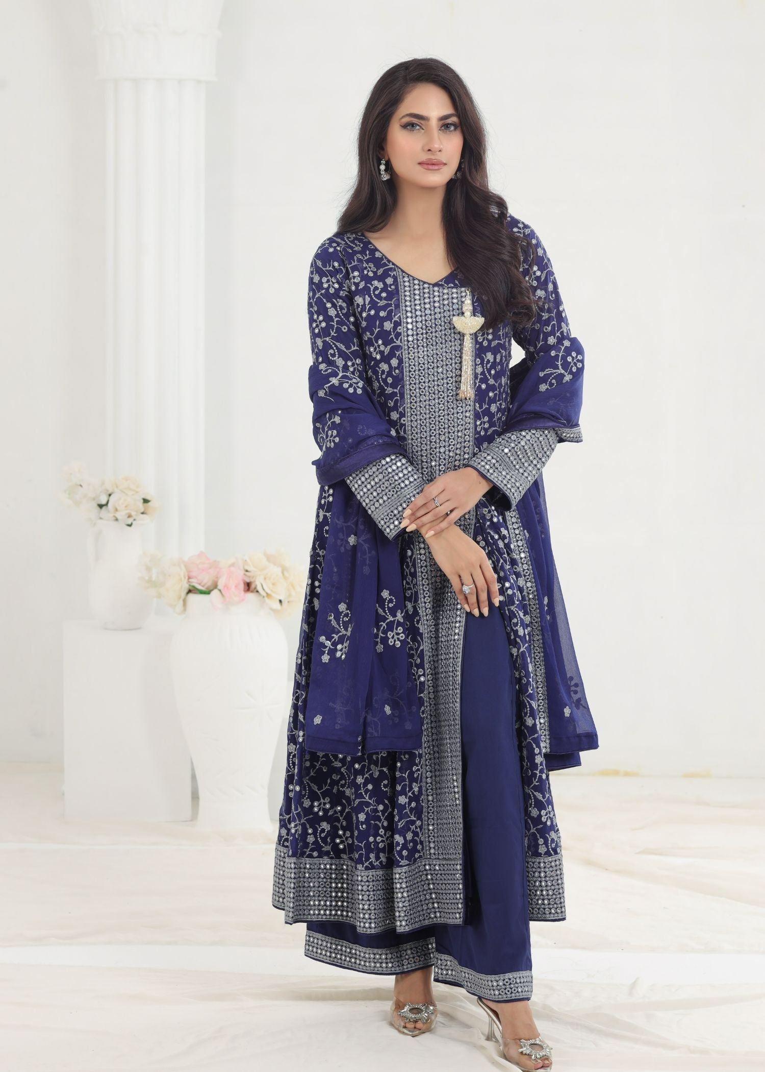 Ayesha Closet Lalazaar Blue Darkness Women 3pcs