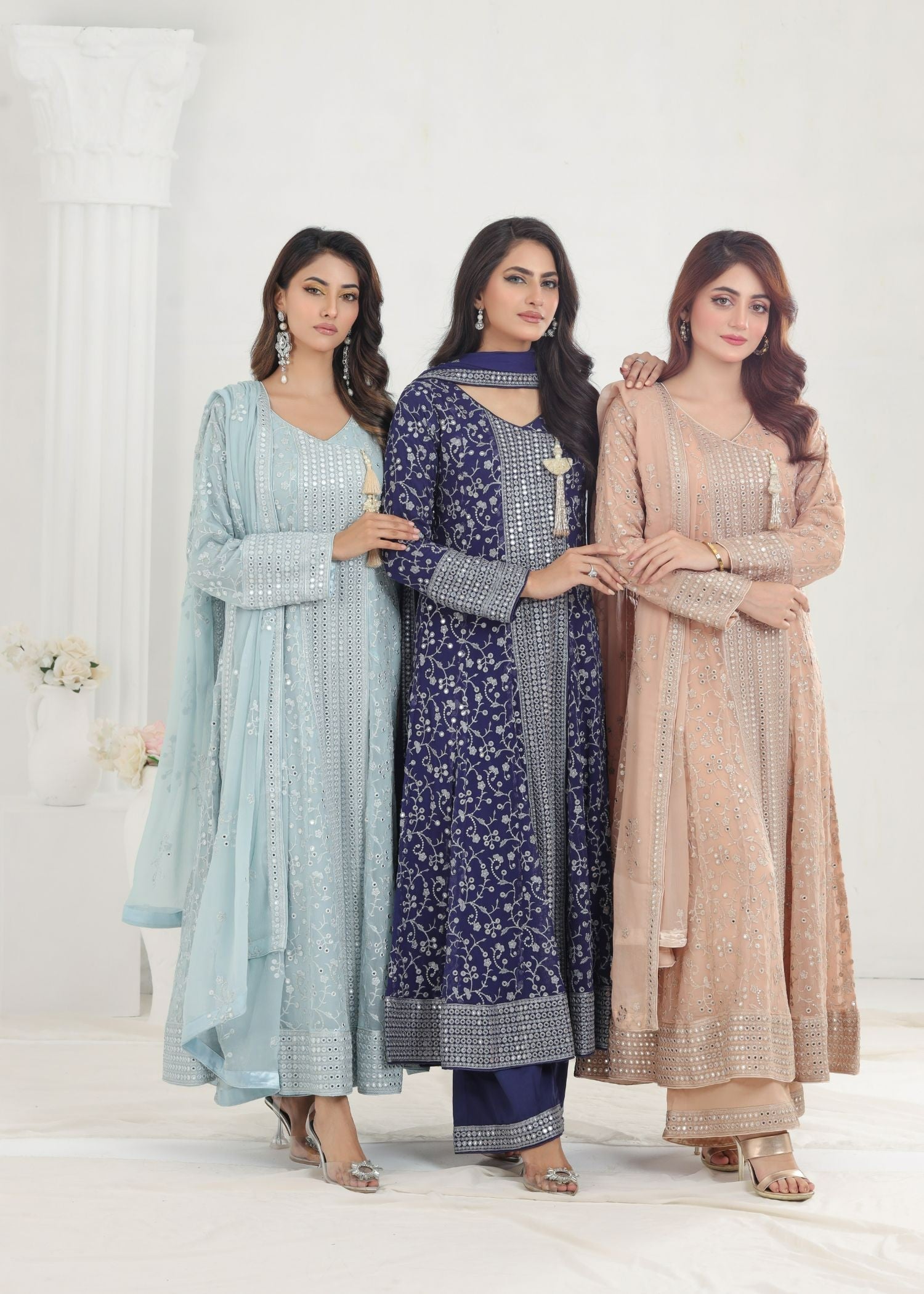 Ayesha Closet Lalazaar Blue Darkness Women 3pcs