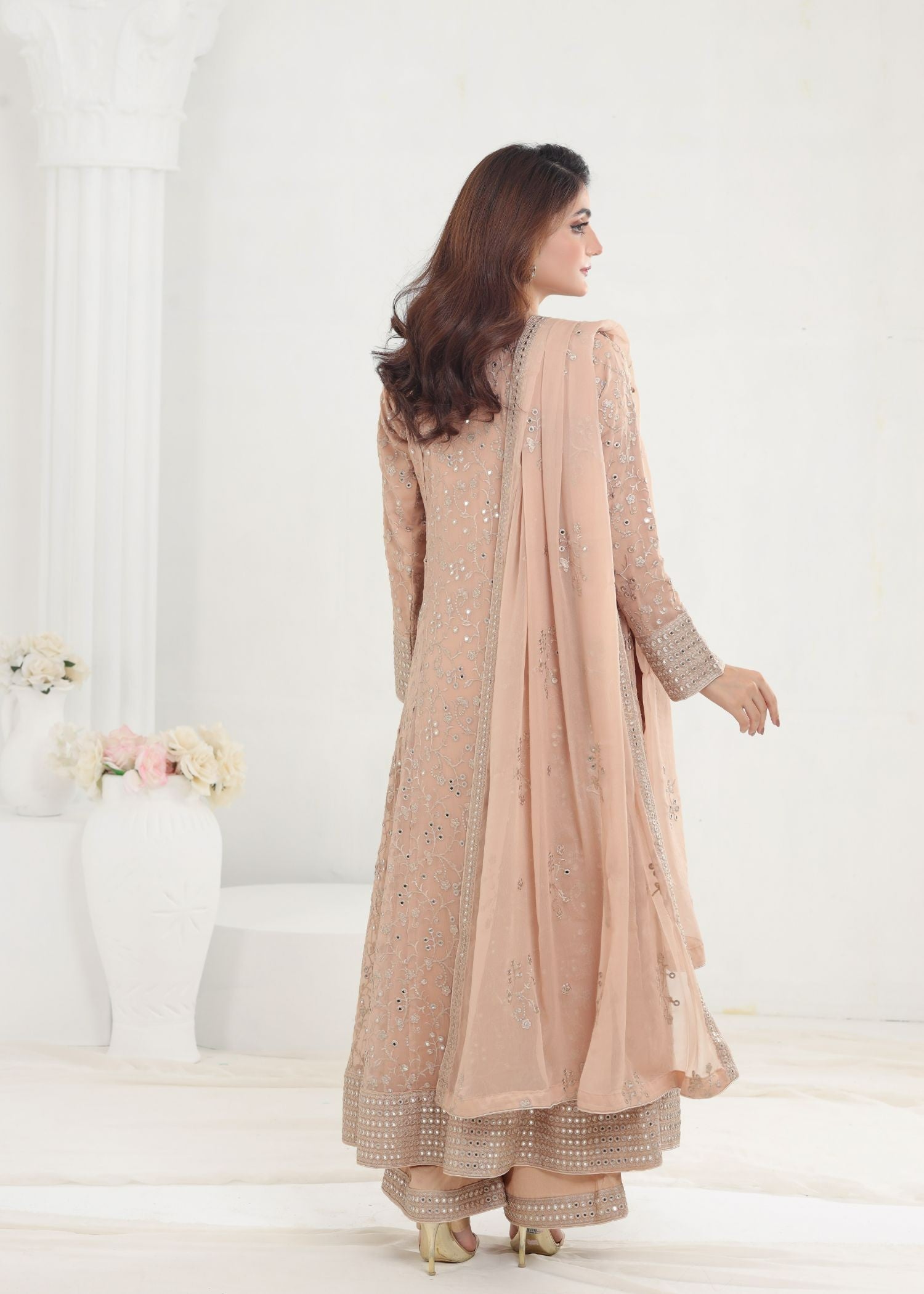 Ayesha Closet Lalazaar Peach Women 3pcs