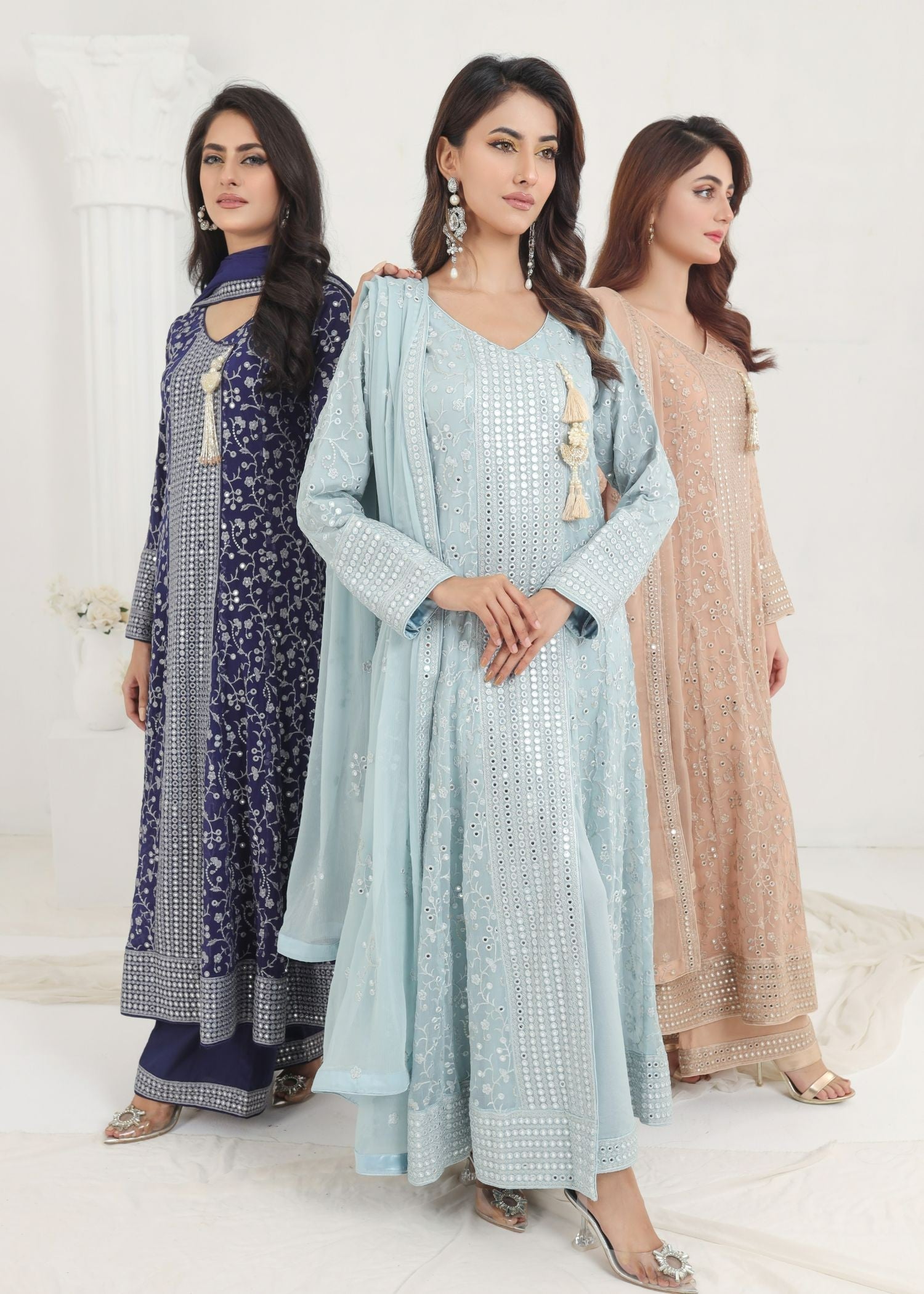 Ayesha Closet Lalazaar Blue Softness Women 3pcs