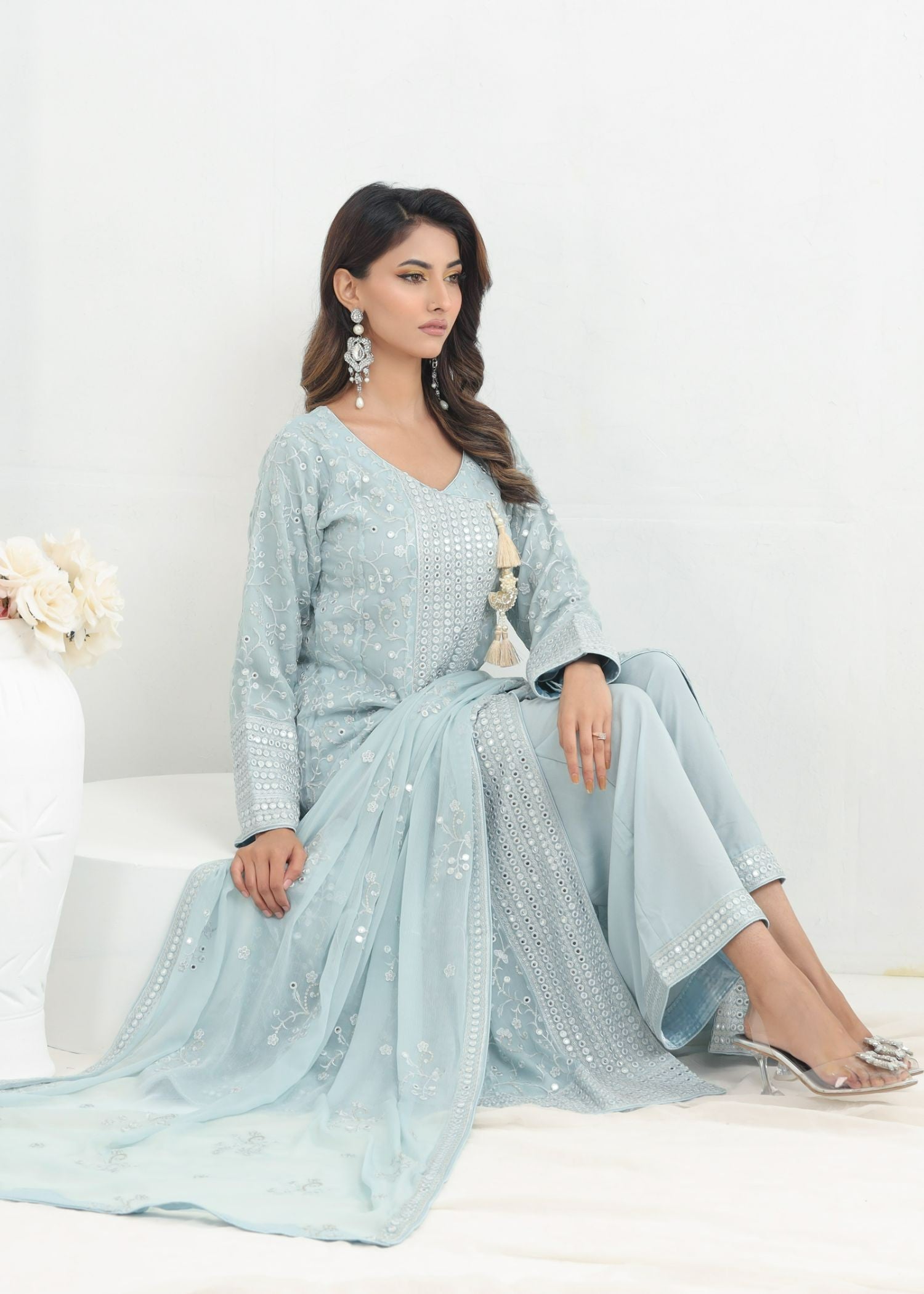 Ayesha Closet Lalazaar Blue Softness Women 3pcs
