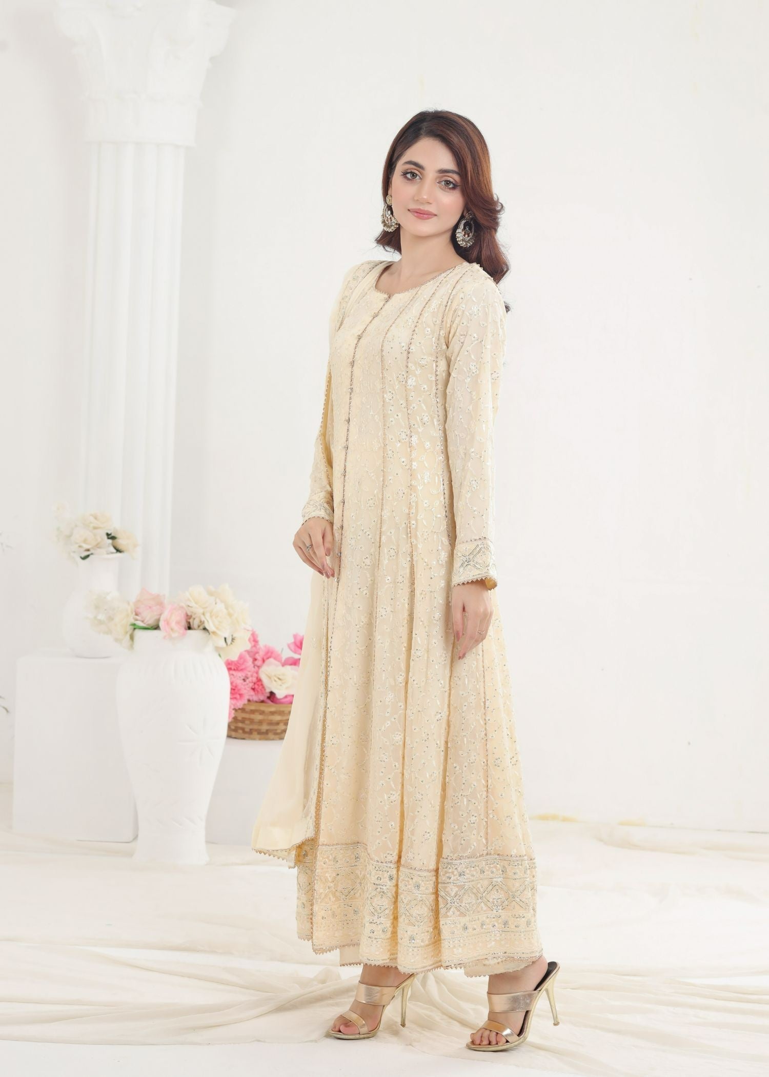 Ayesha Closet Mehnaaz Creamy Vogue Women 3pcs