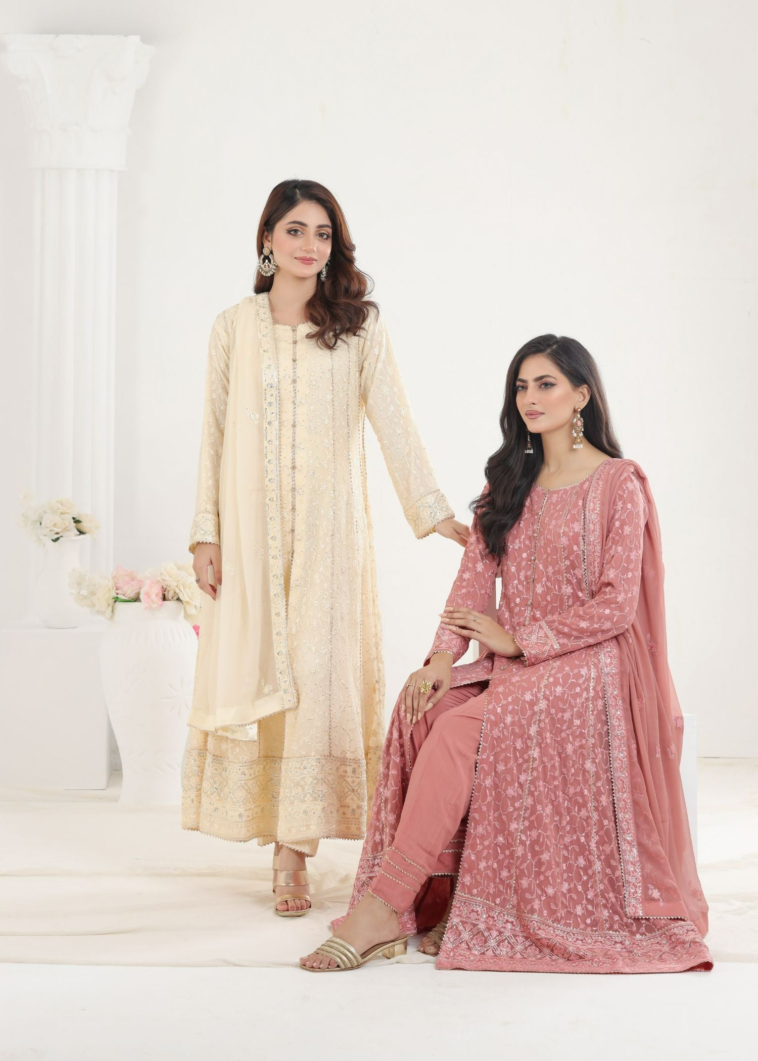 Ayesha Closet Mehnaaz Soft Pink Women 3pcs