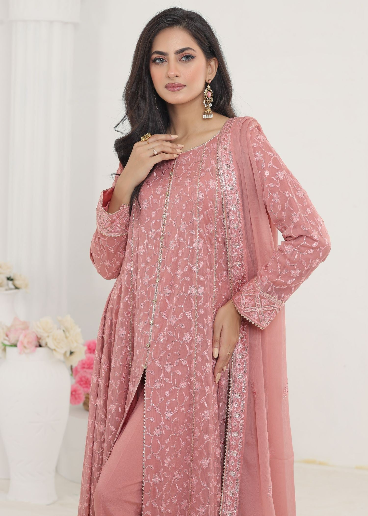 Ayesha Closet Mehnaaz Soft Pink Women 3pcs