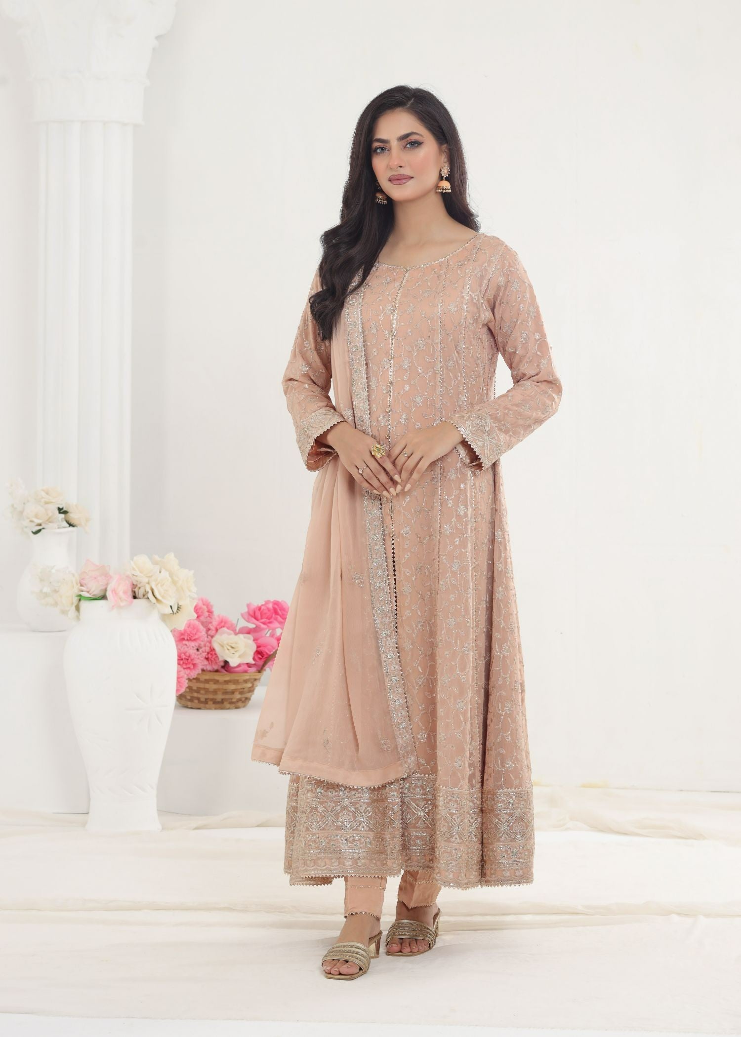 Ayesha Closet Mehnaaz Pastel Pink Women 3pcs