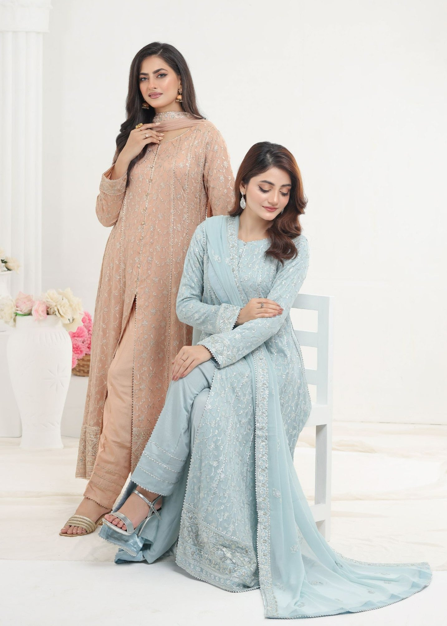 Ayesha Closet Mehnaaz Pastel Pink Women 3pcs