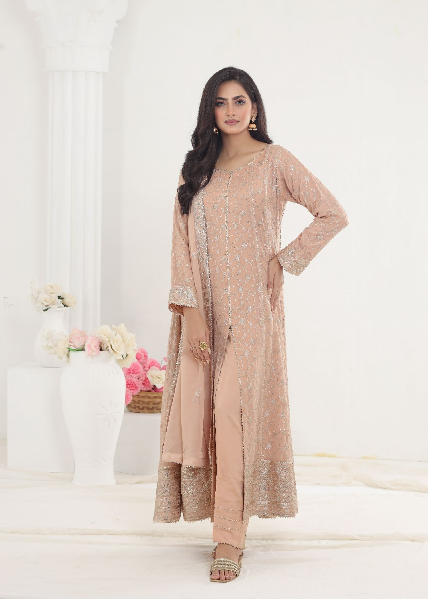 Ayesha Closet Mehnaaz Pastel Pink Women 3pcs
