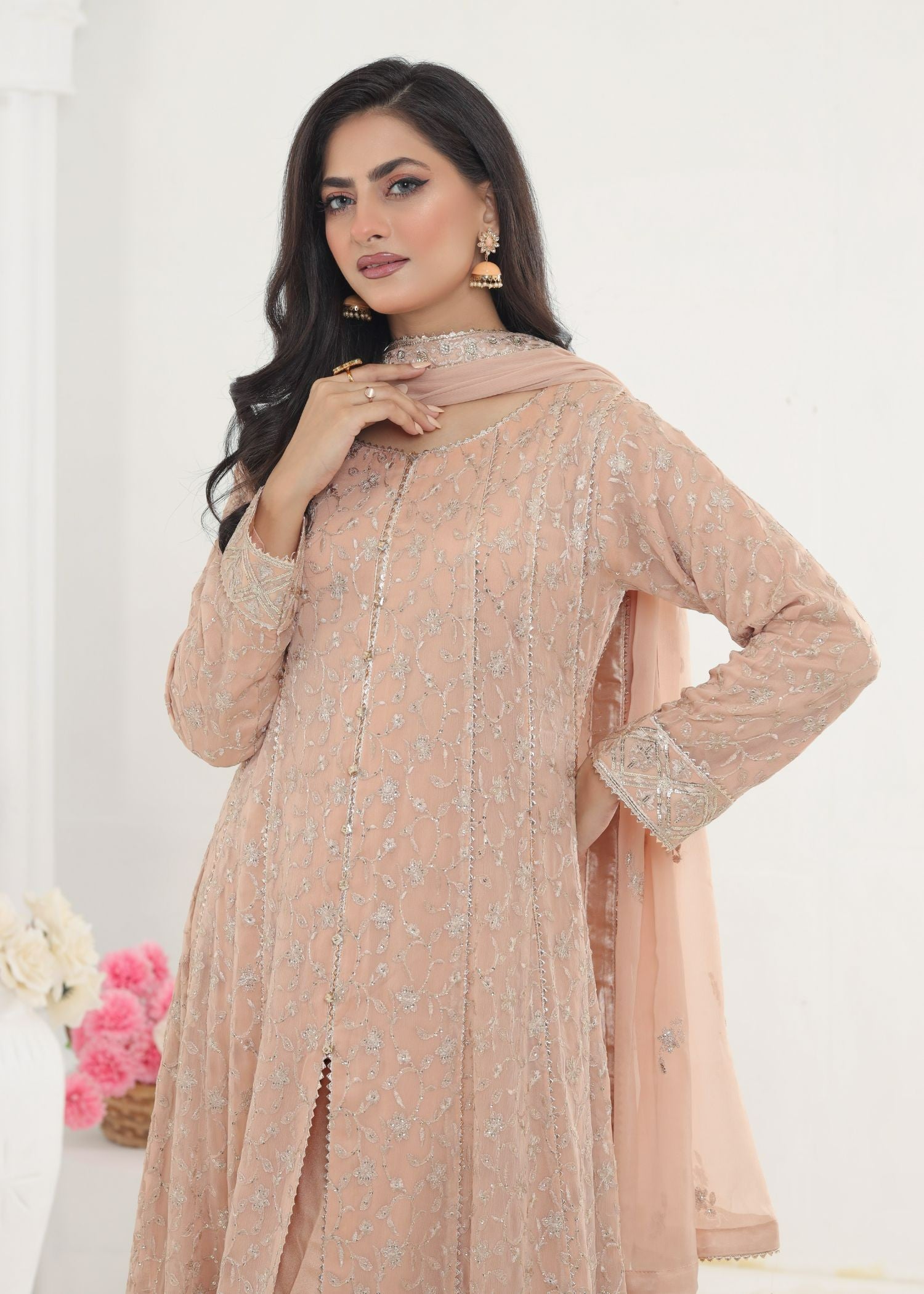Ayesha Closet Mehnaaz Pastel Pink Women 3pcs