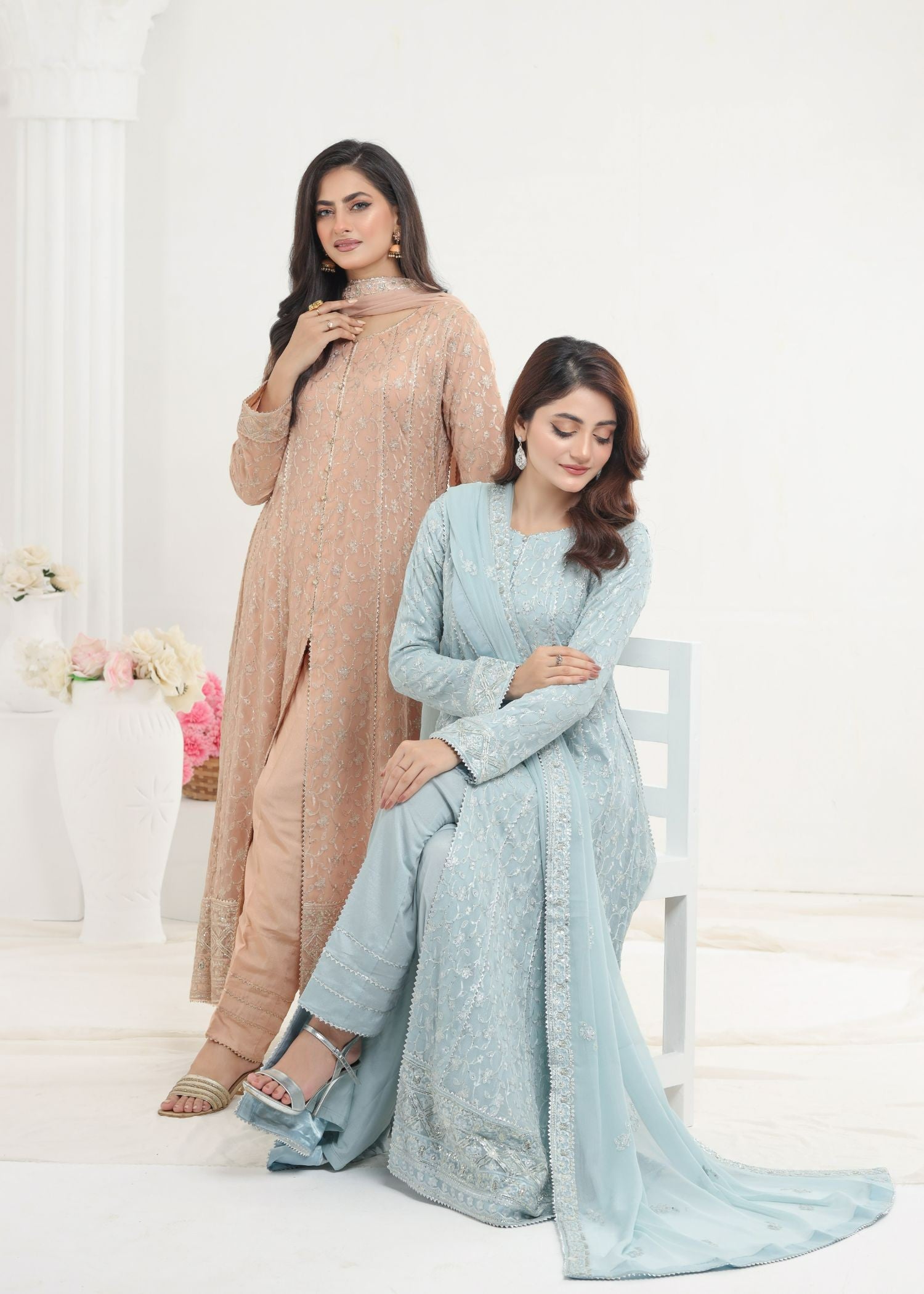 Ayesha Closet Mehnaaz Blue Delight Women 3pcs